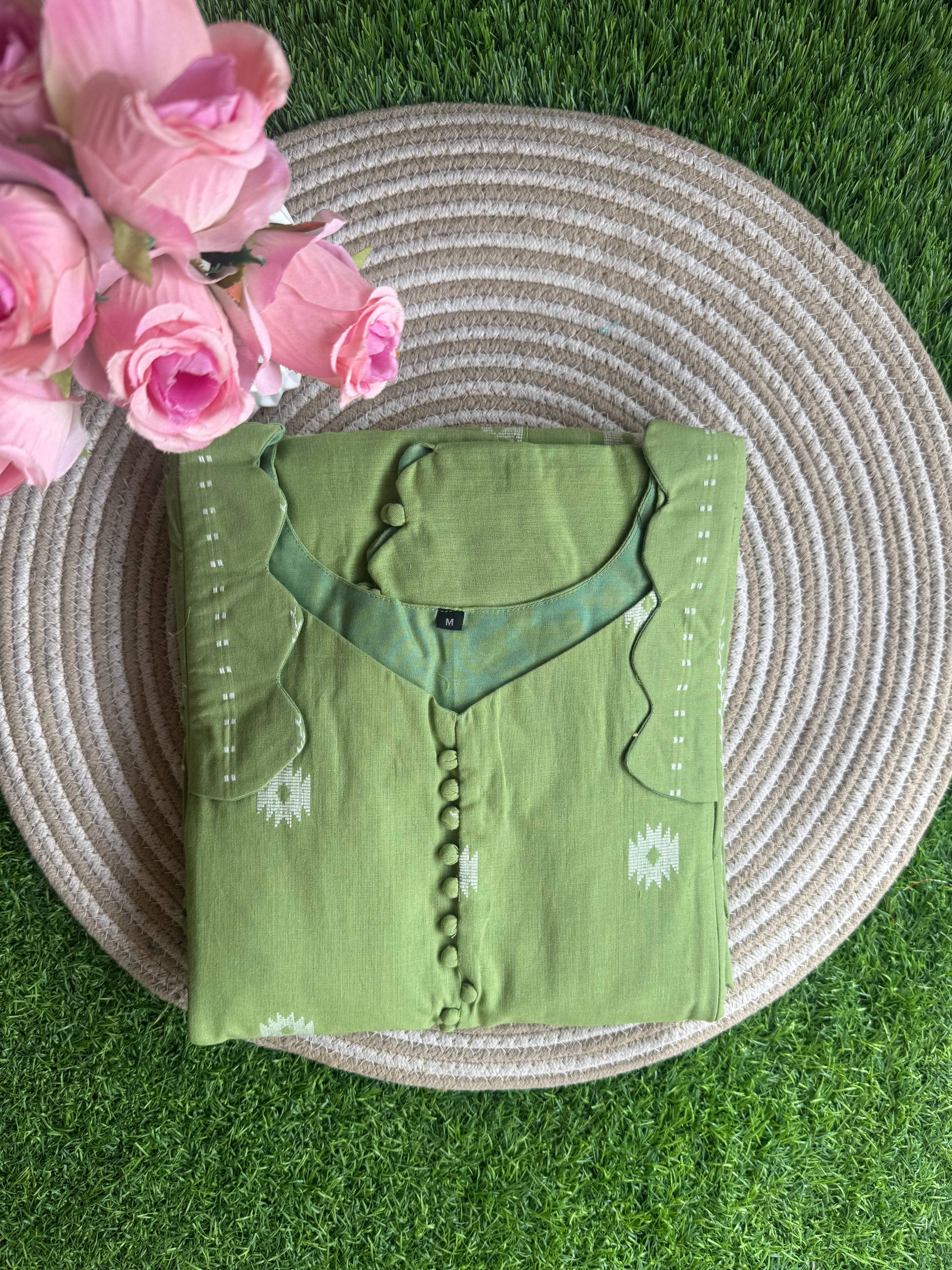 Maternity maxi Handloom cotton Best price Pista Green