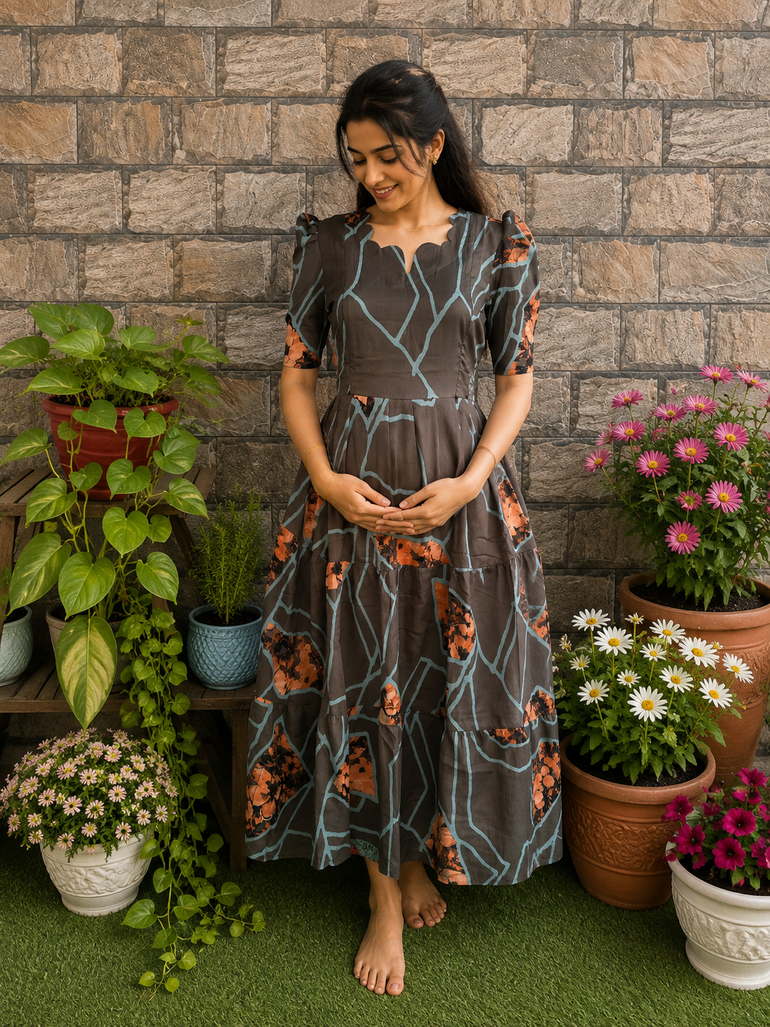 Delta Maternity Feeding maxi  Grey shade