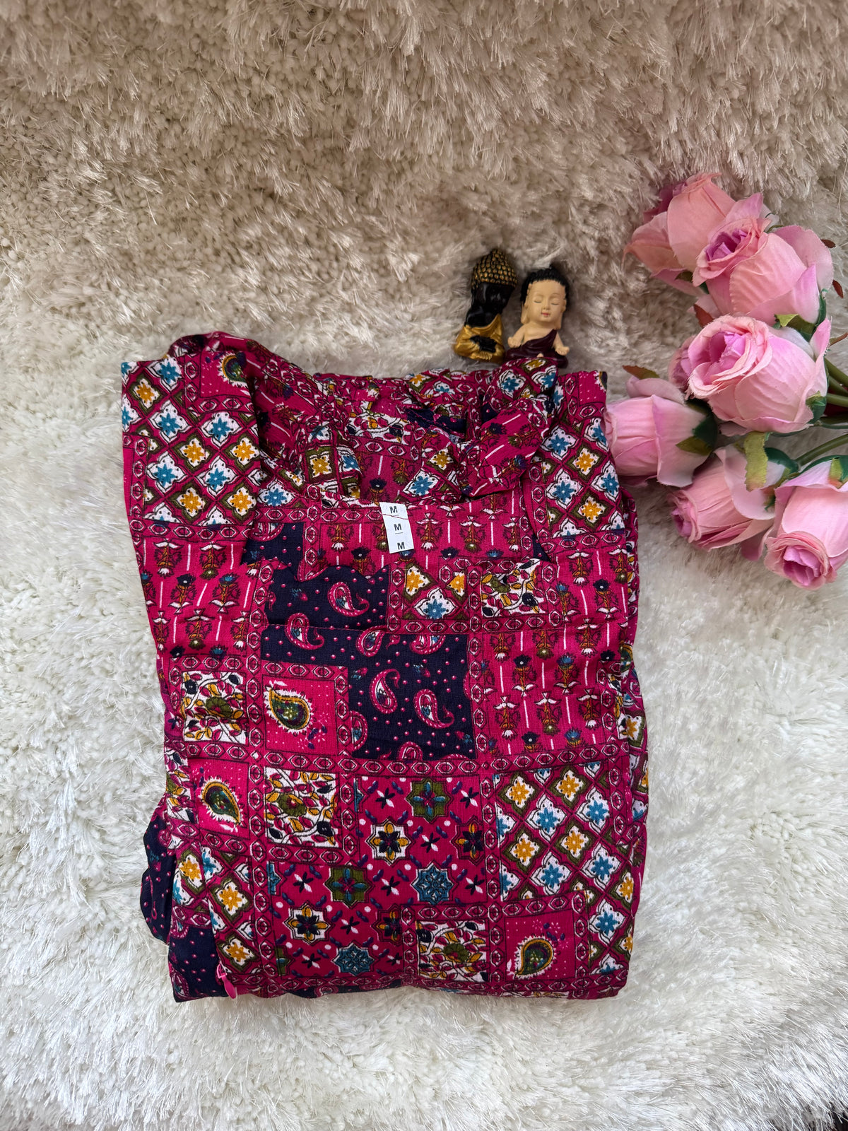 Delta crepe Maternity Feeding maxi Magenta rose