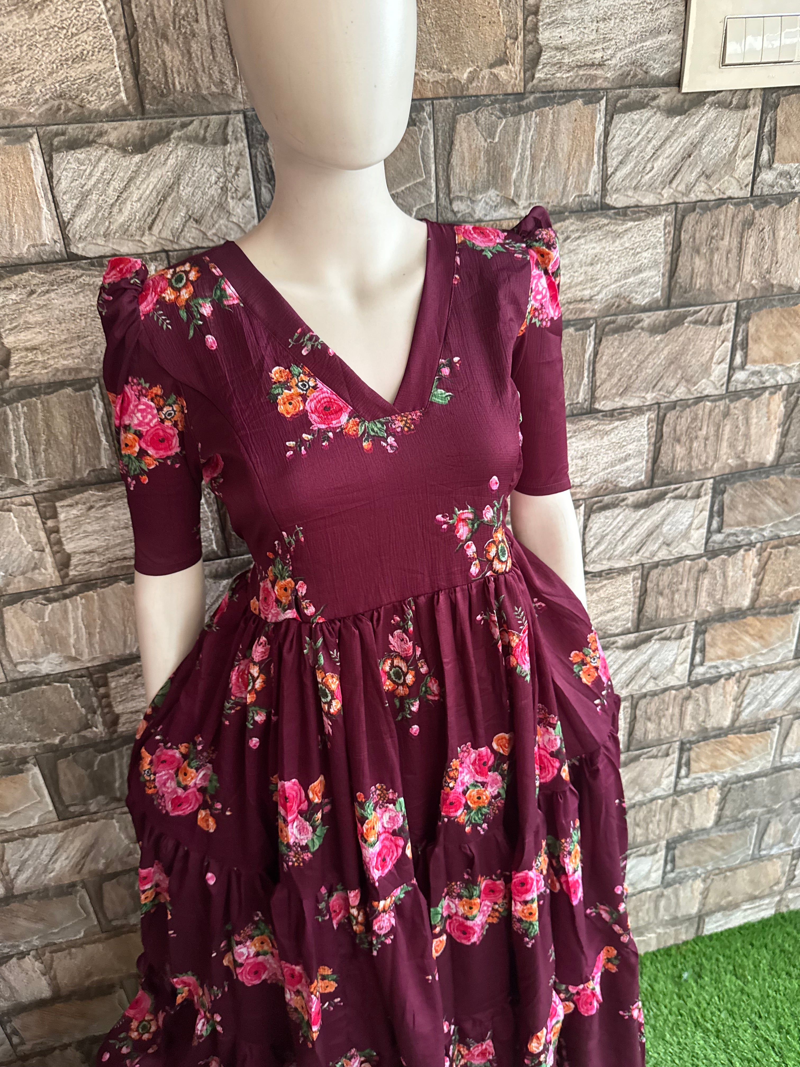 Delta Maternity maxi  PLUM SHADE