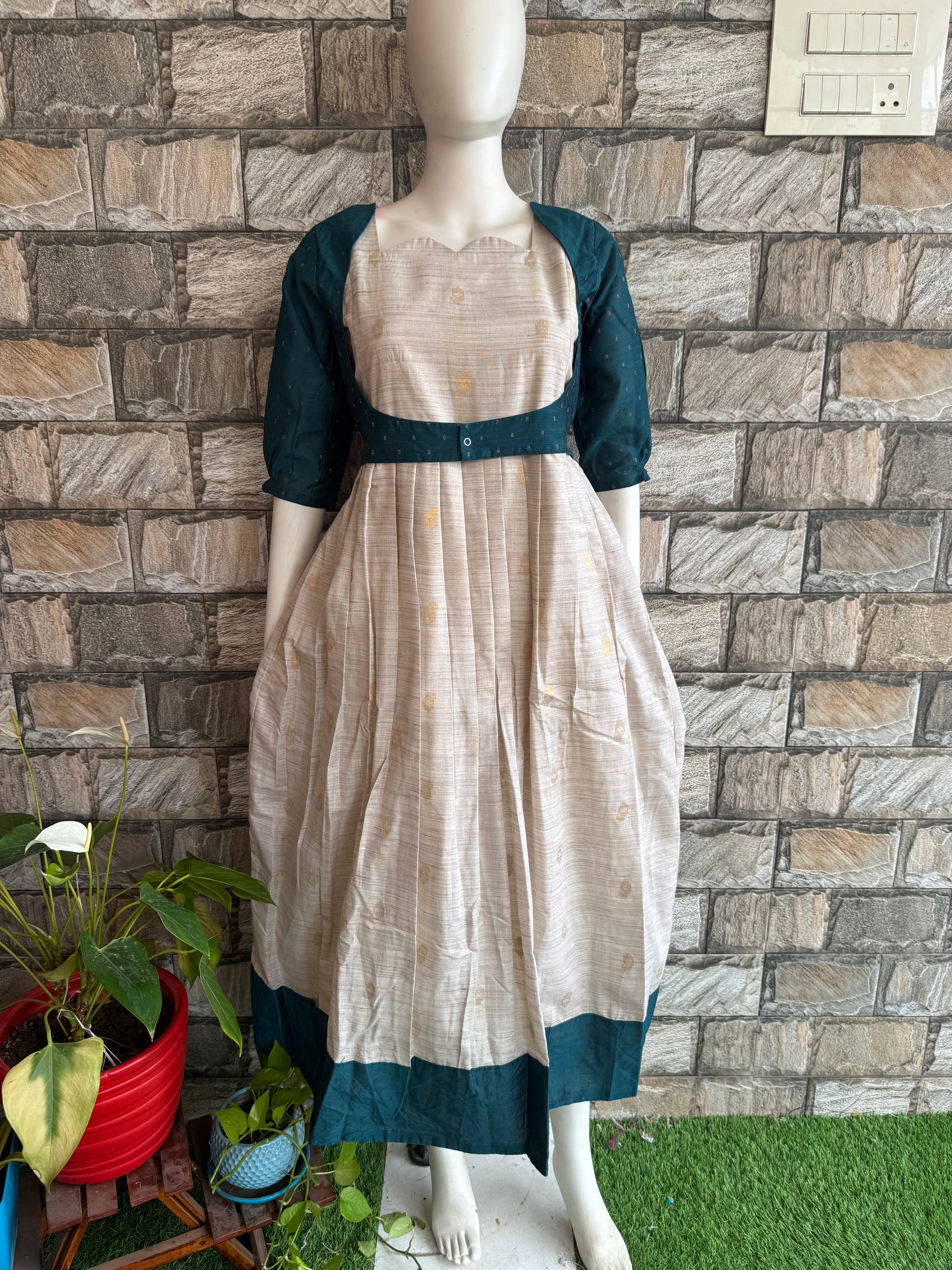 Handloom cotton Maternity Maxi