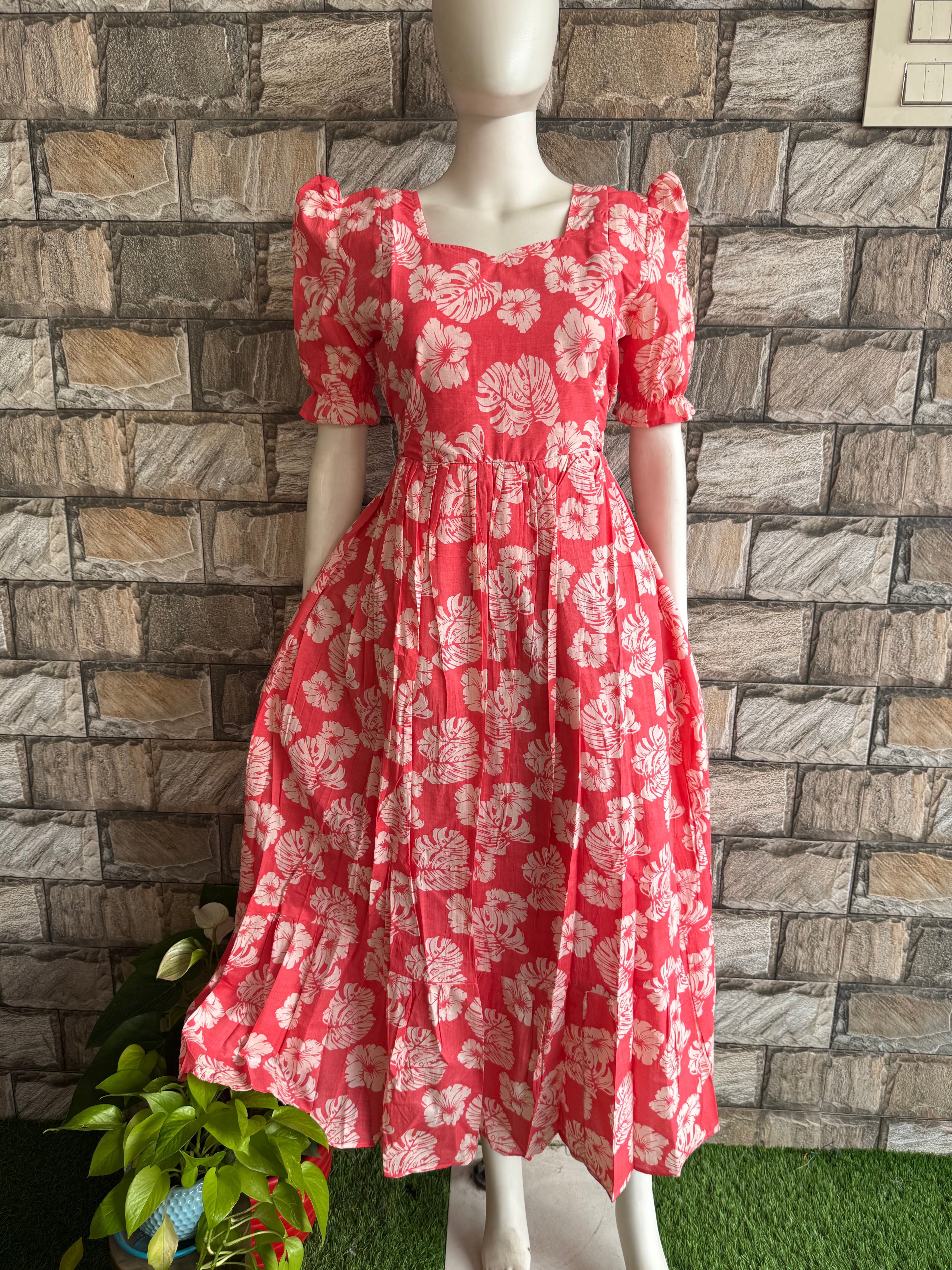 Peach mul soft cotton Maternity wear