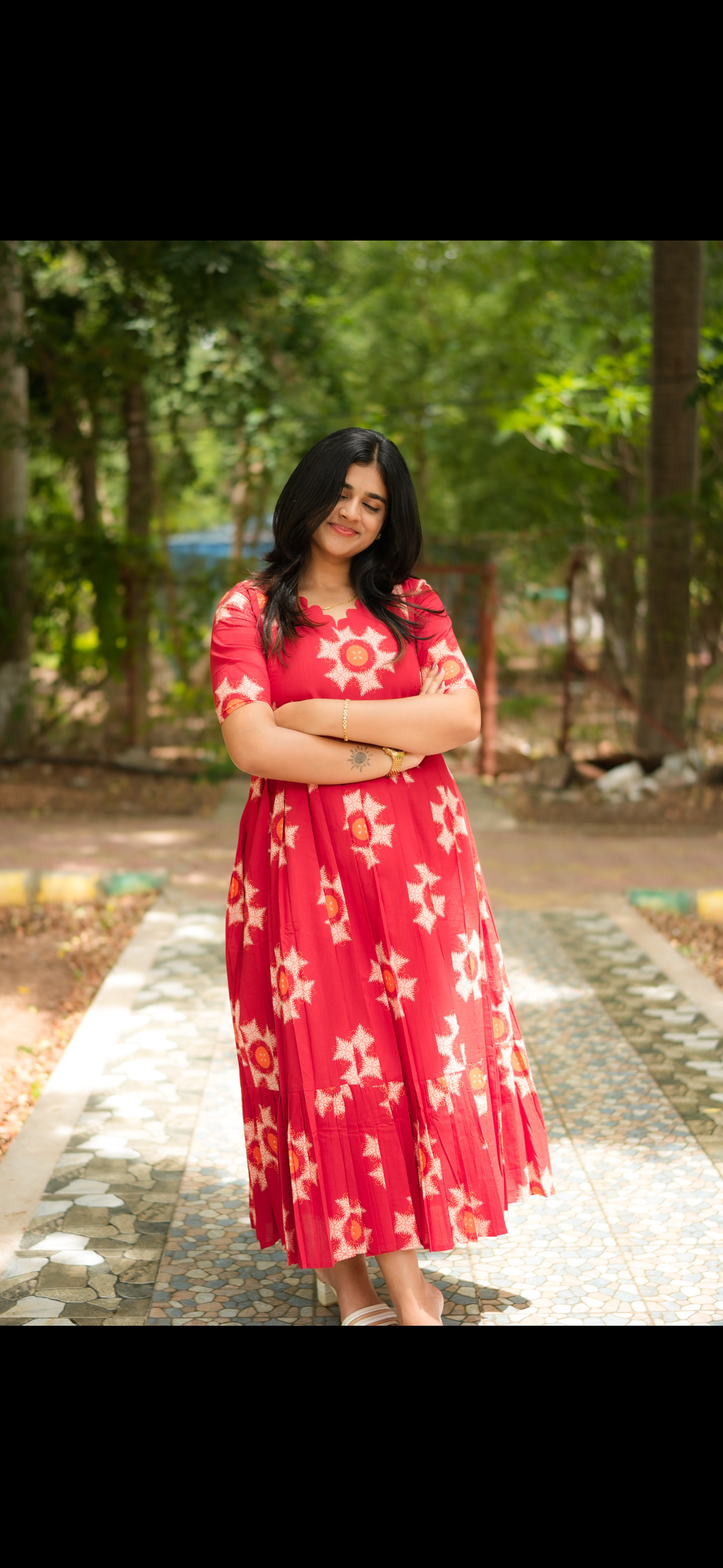 Soft cotton Maternity Feeding Maxi Swastik