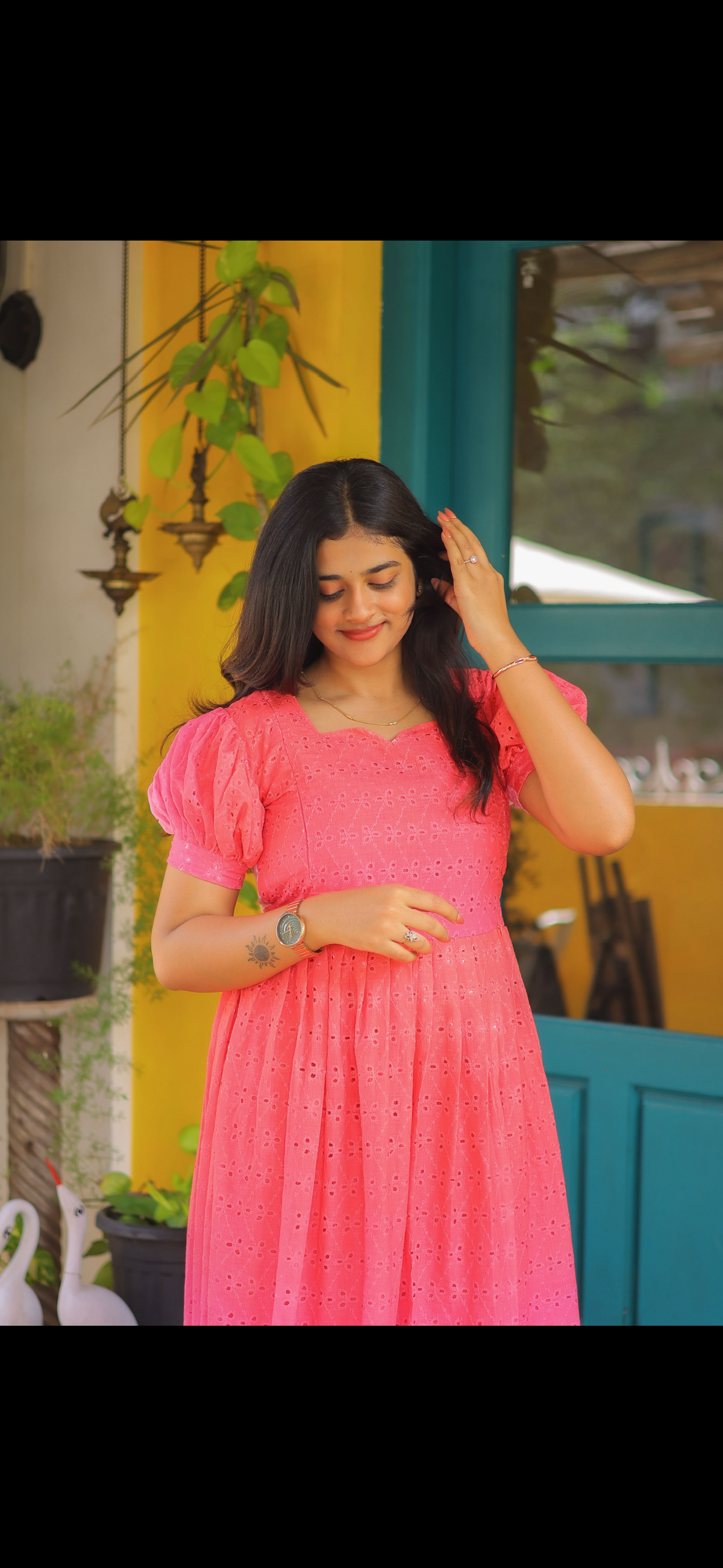 Reddish pink Premium Hacoba Maternity Feeding Maxi only