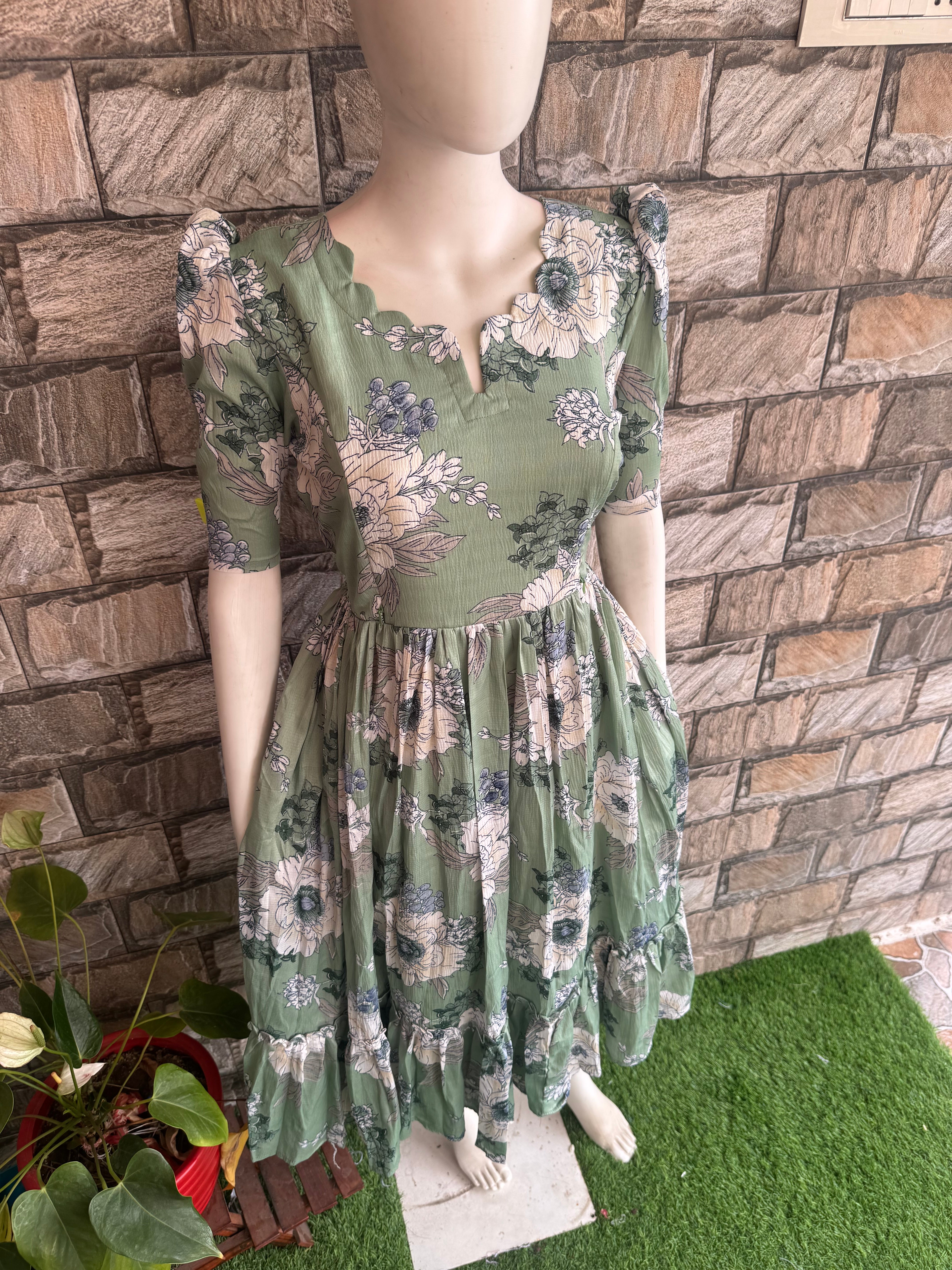 Pista Green Delta Maternity Maxi