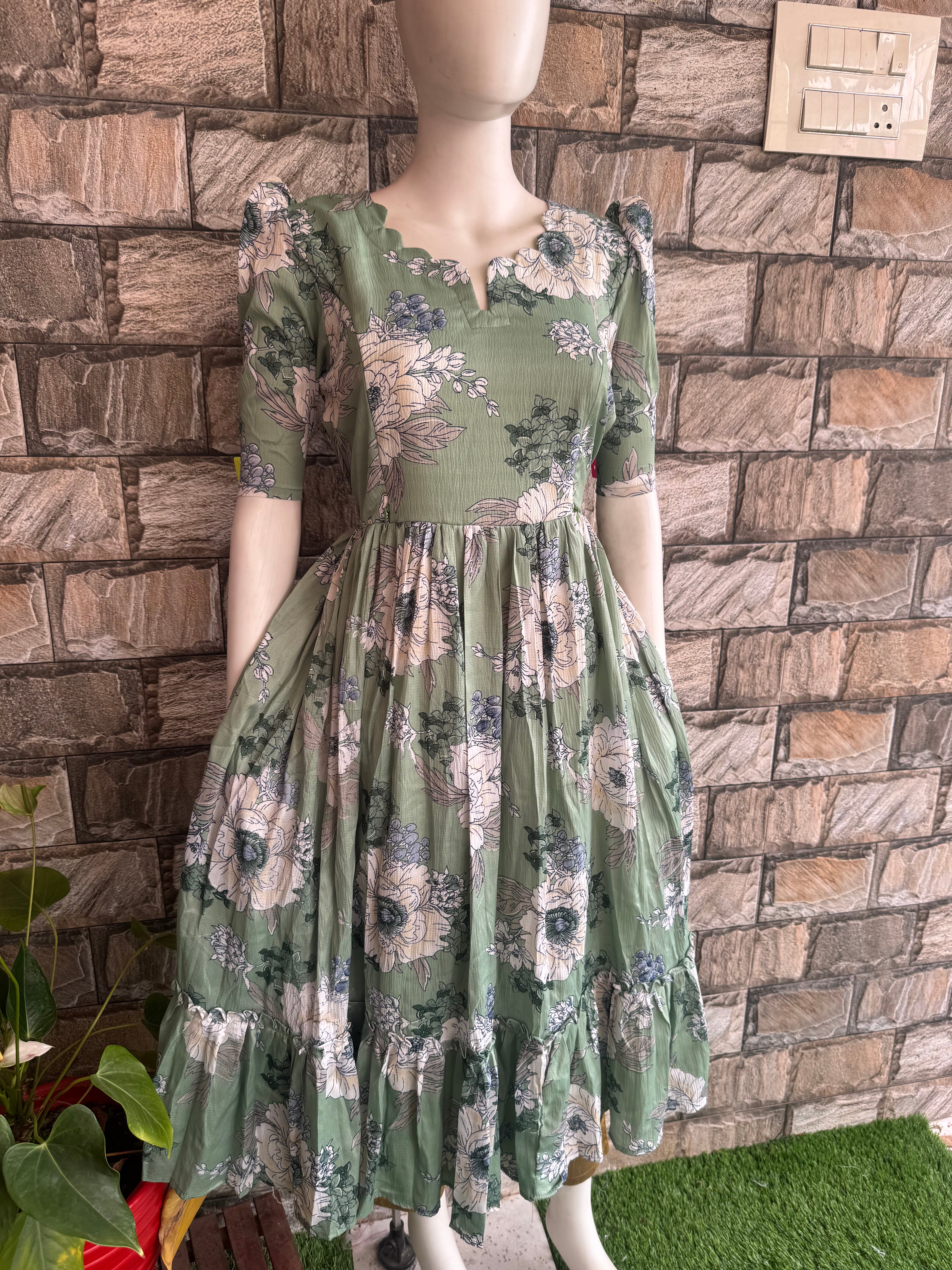 Pista Green Delta Maternity Maxi