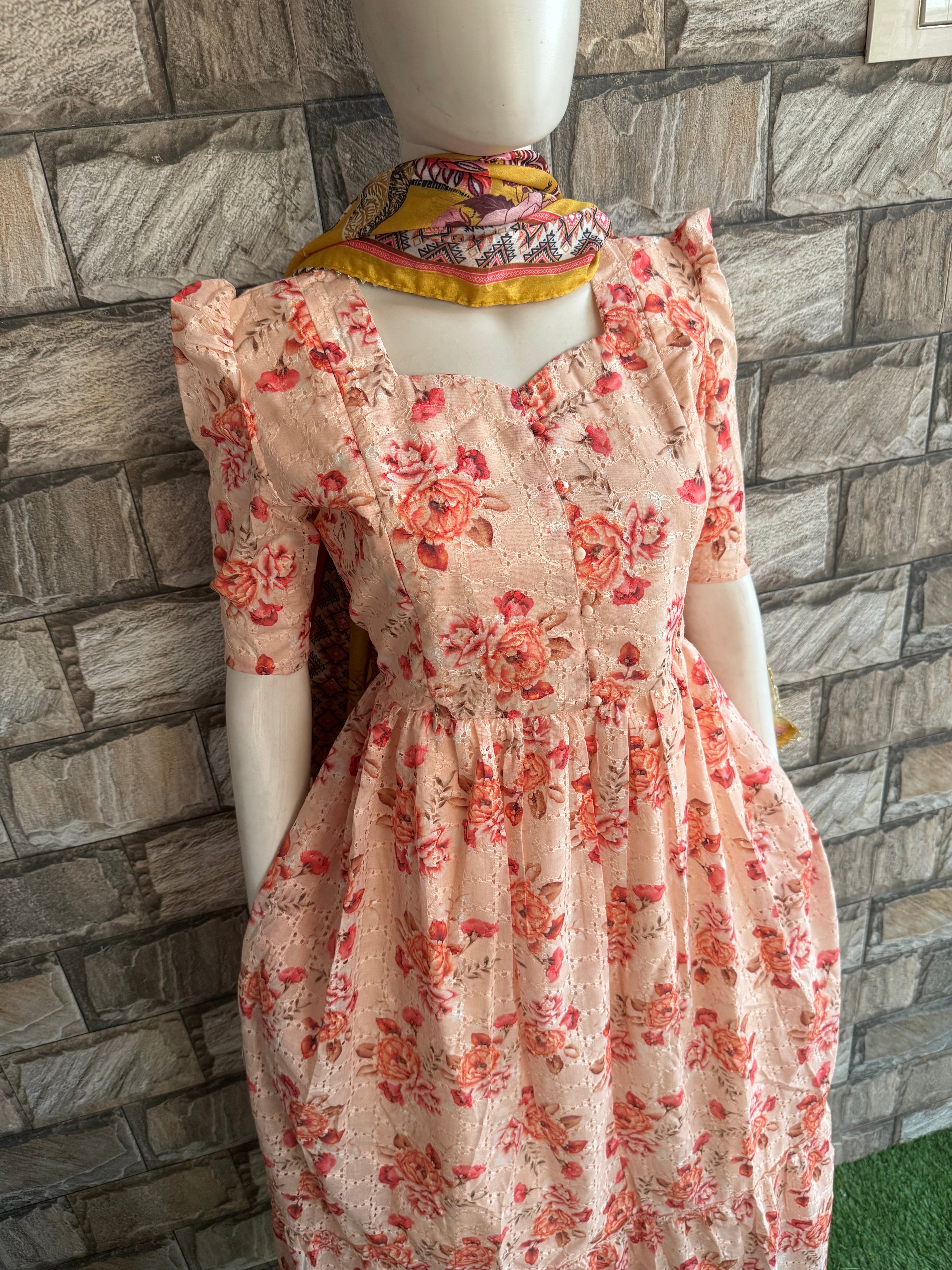 Mild Peach Hacoba Maternity maxi