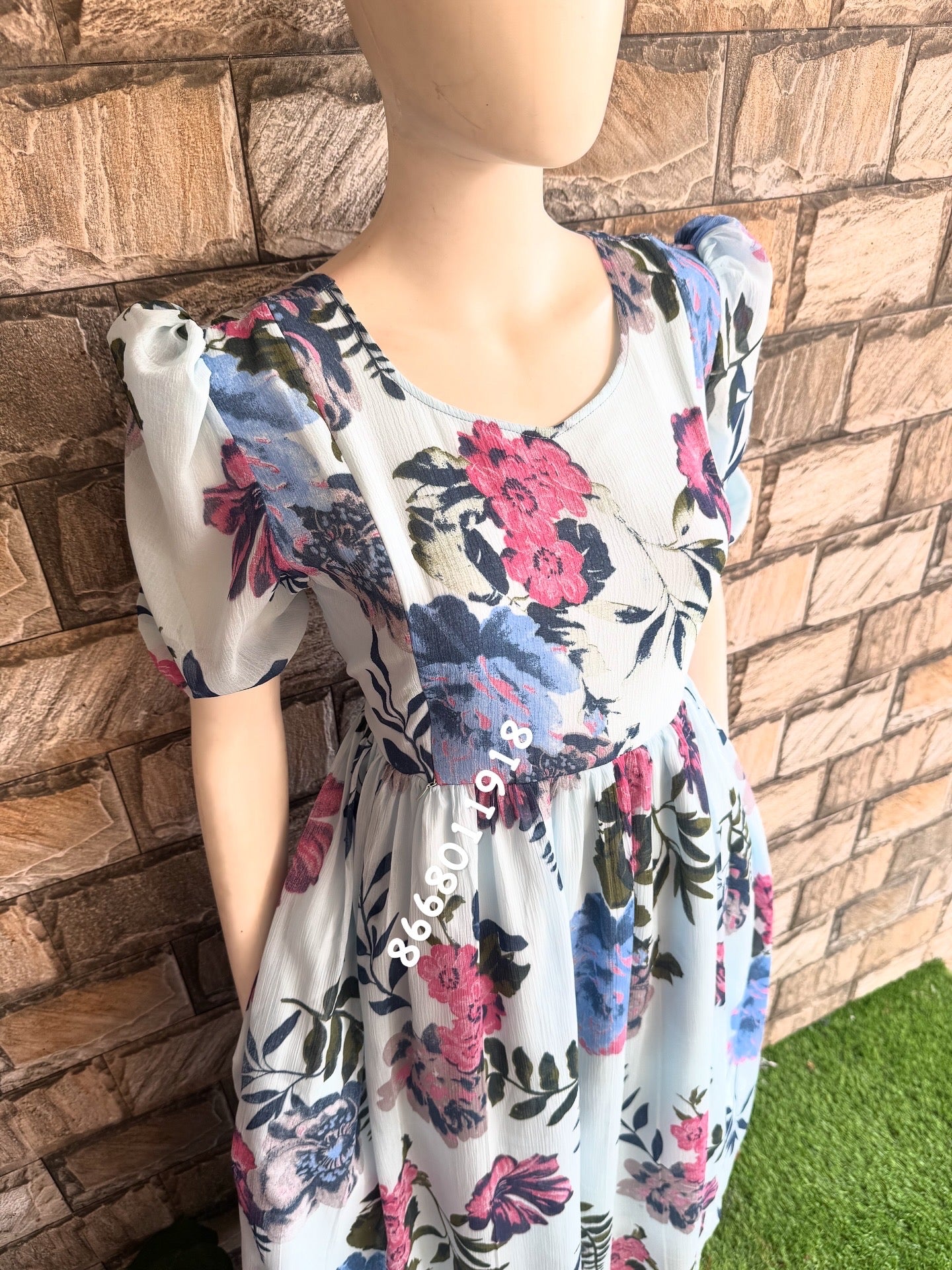 Crush delta Georgette maxi