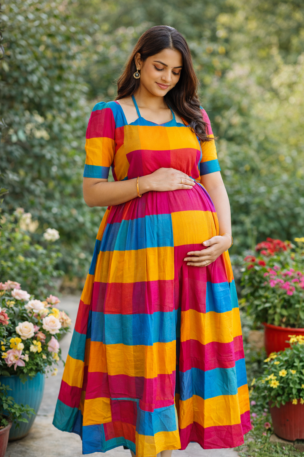 Halter Neck Maternity maxi