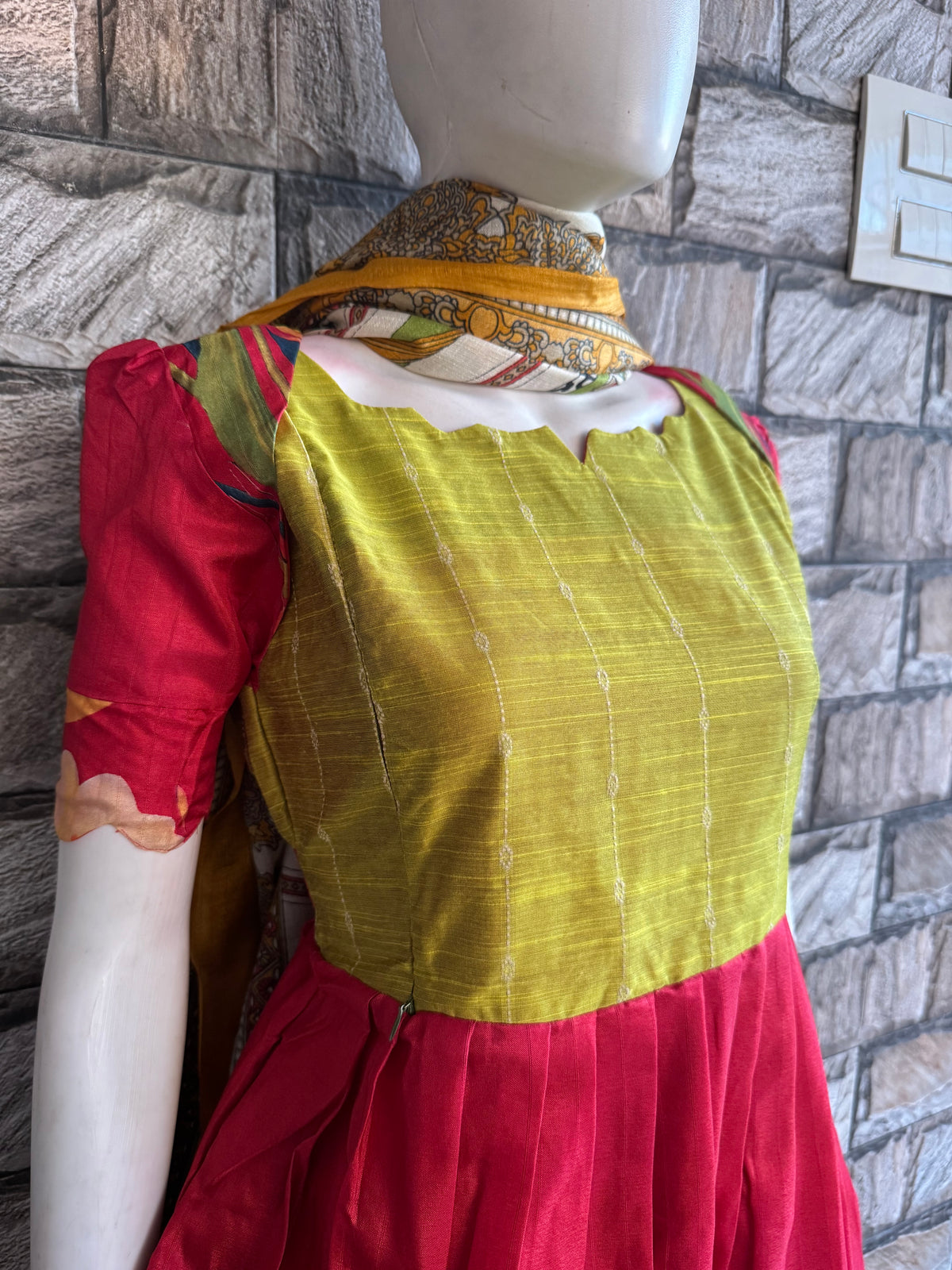 Chanderi Festive Maternity maxi
