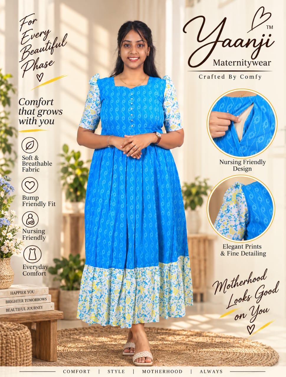 Chindrella  Soft Kanta cotton Maternity maxi