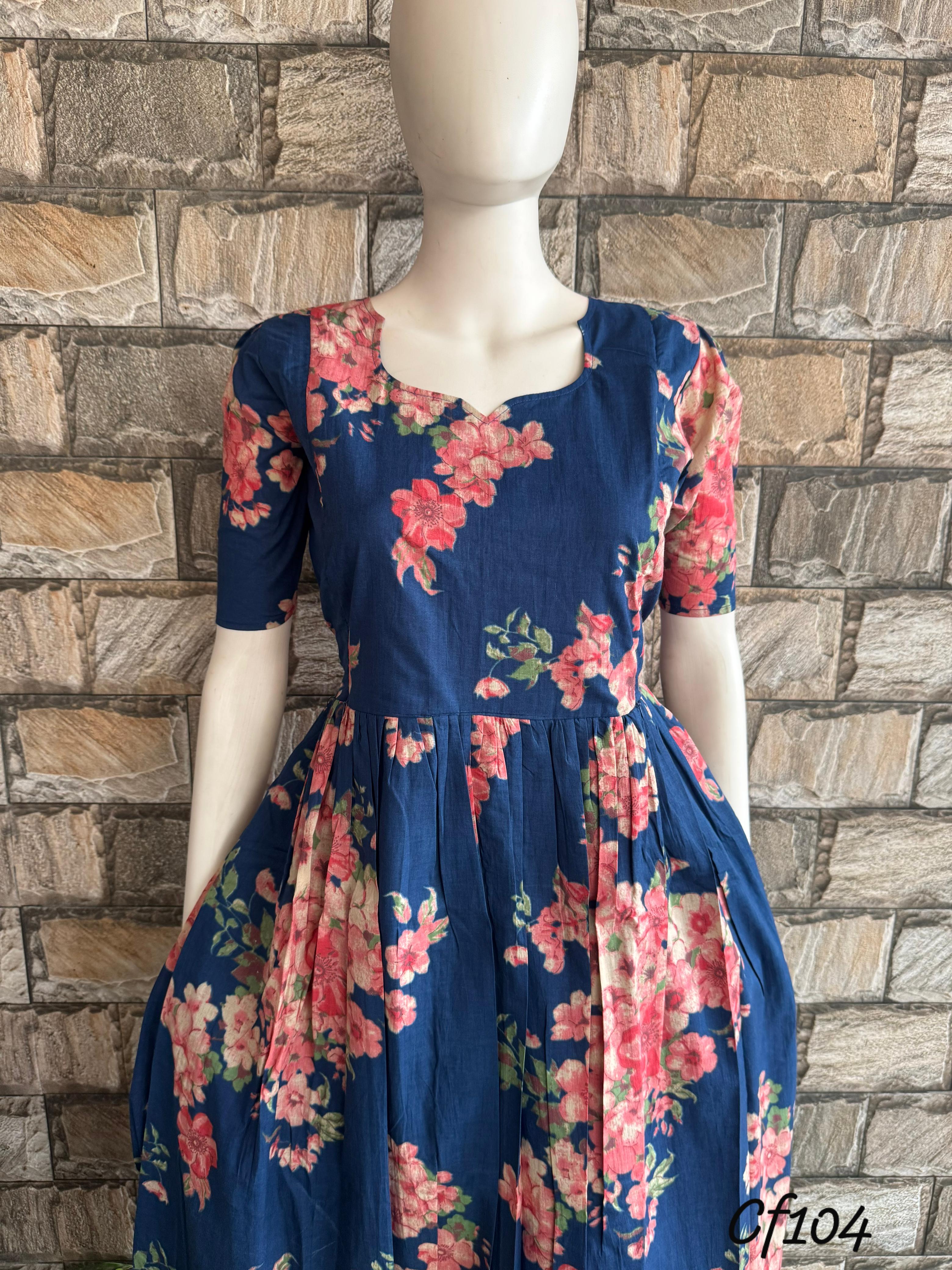 Navy blue floral blossom CF104