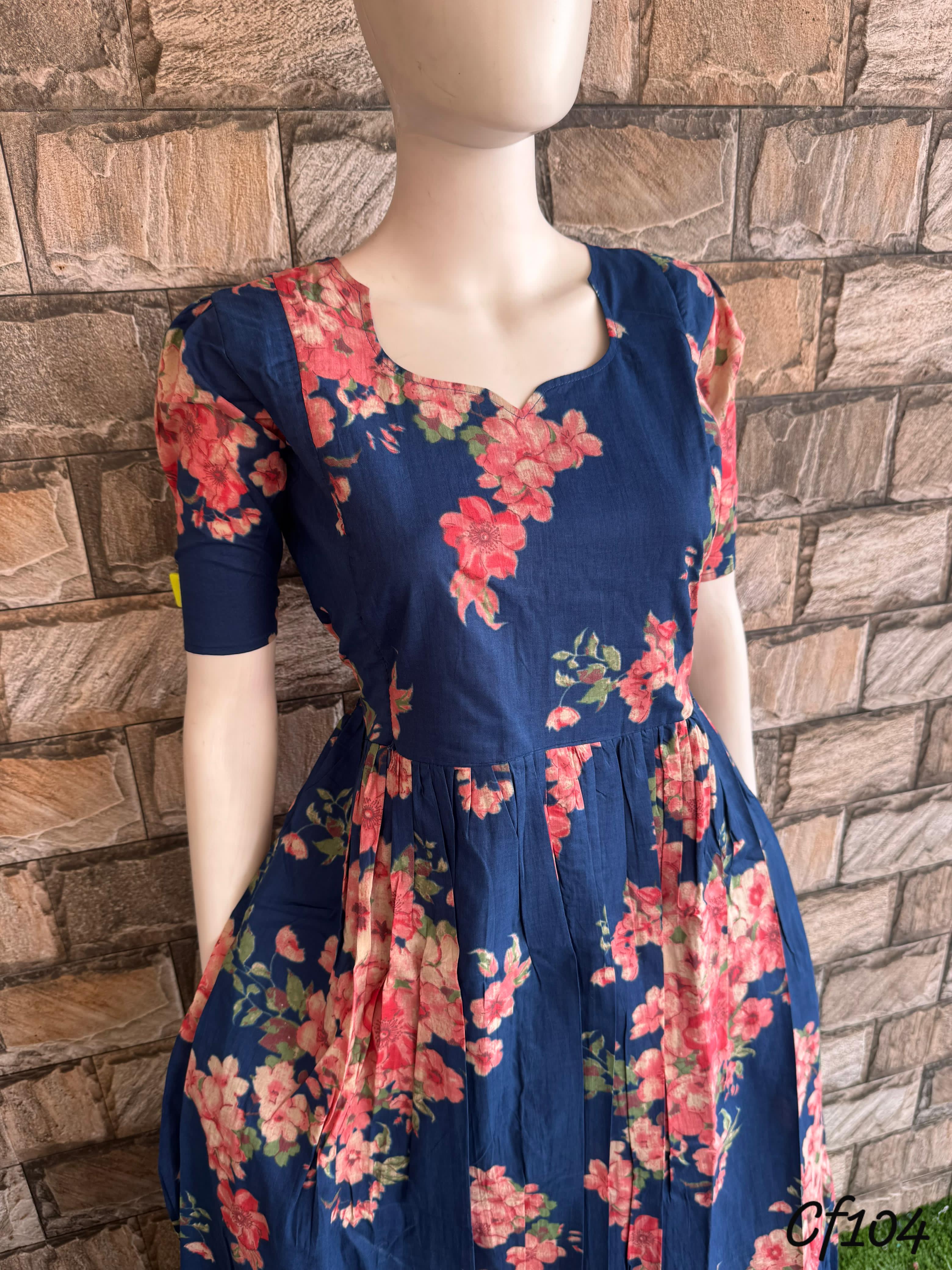 Navy blue floral blossom CF104