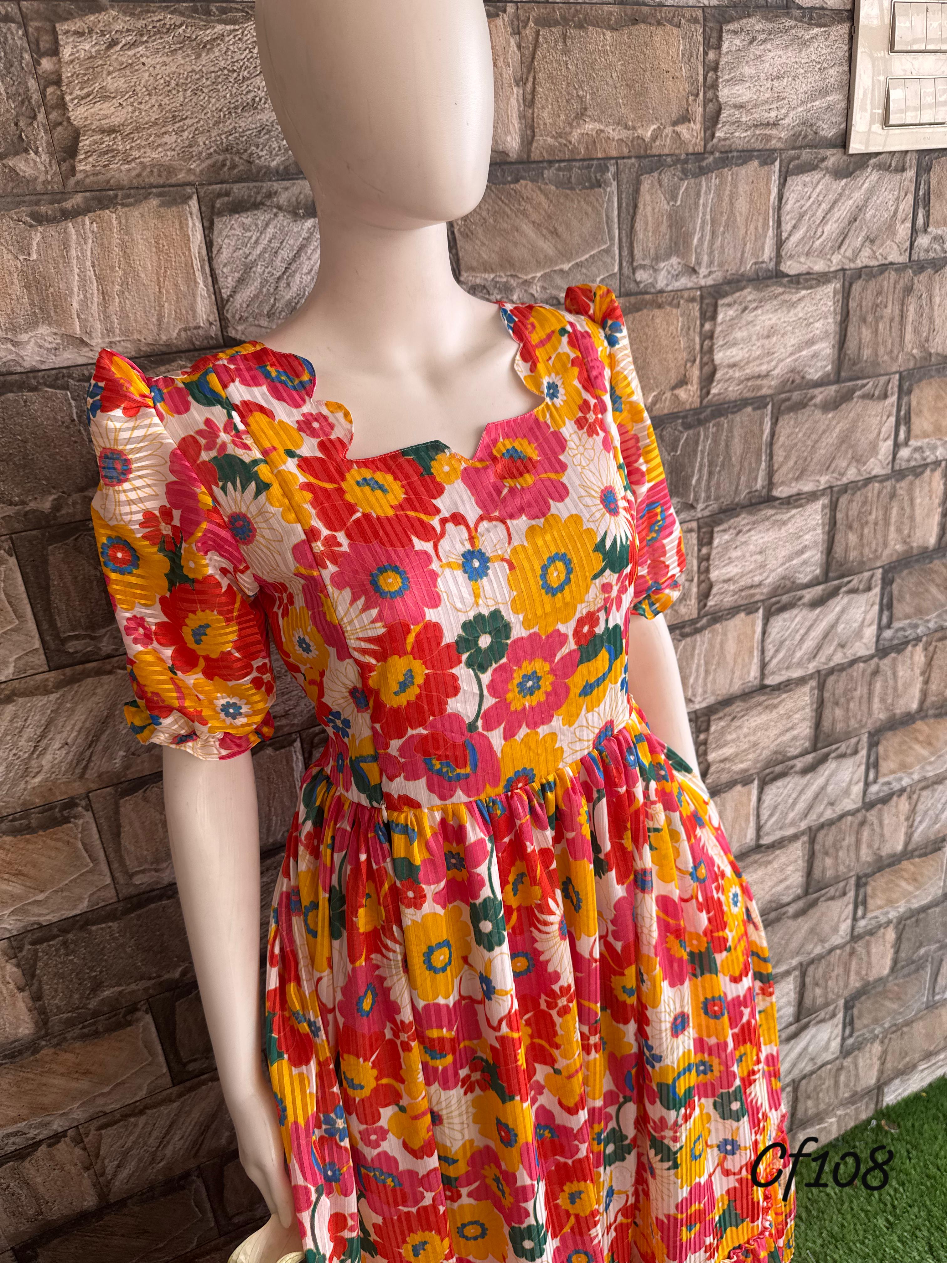 Multicolor floral maxi CF108