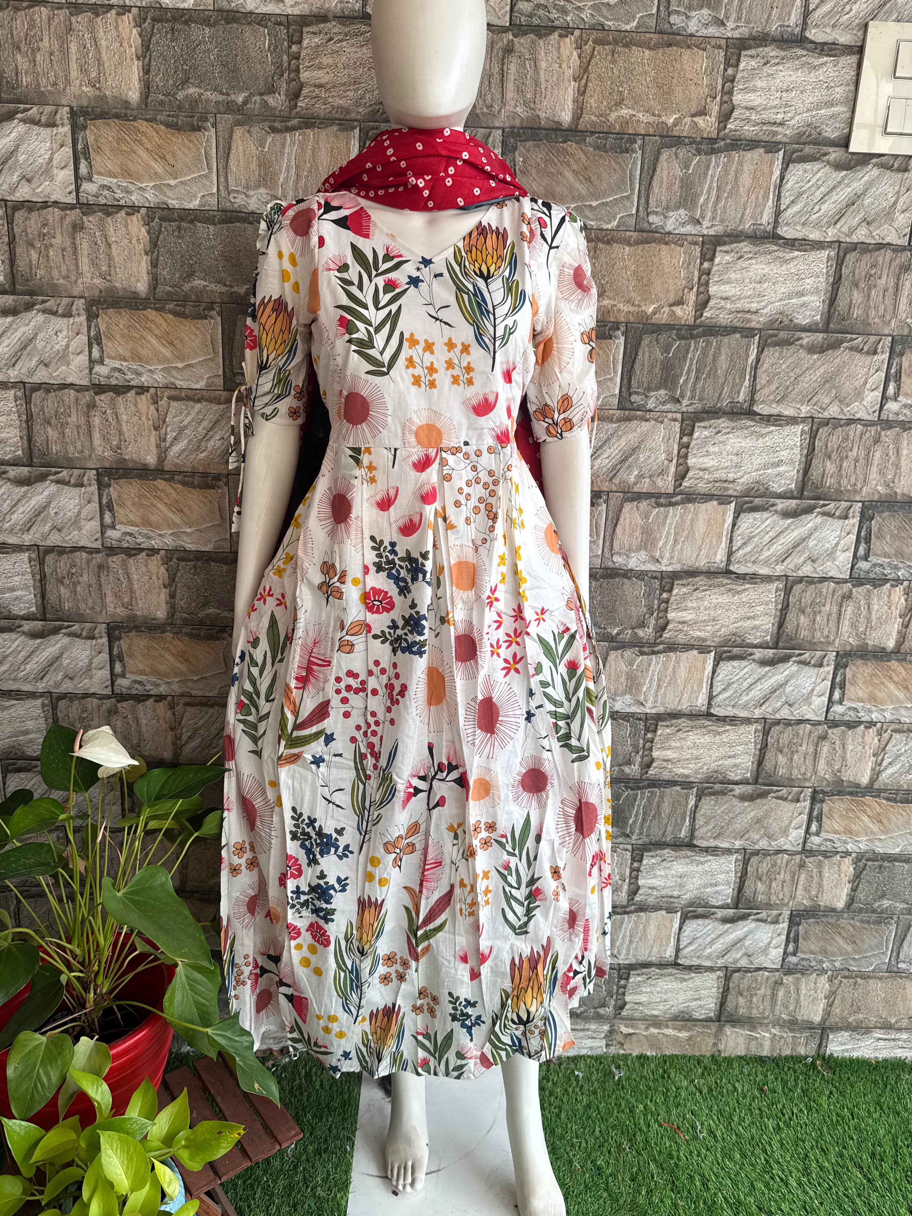 White mul cotton maxi CF110