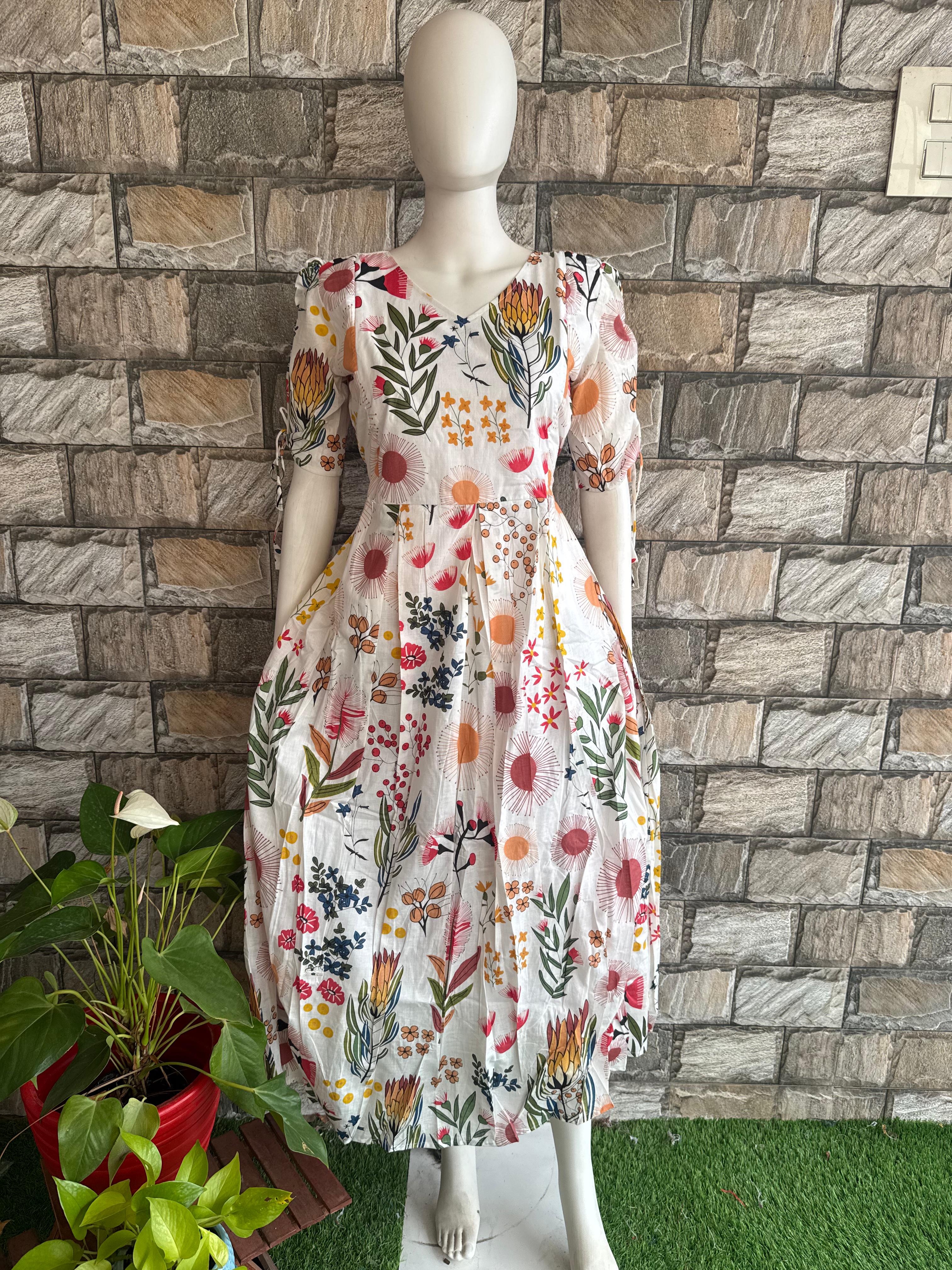 White mul cotton maxi CF110