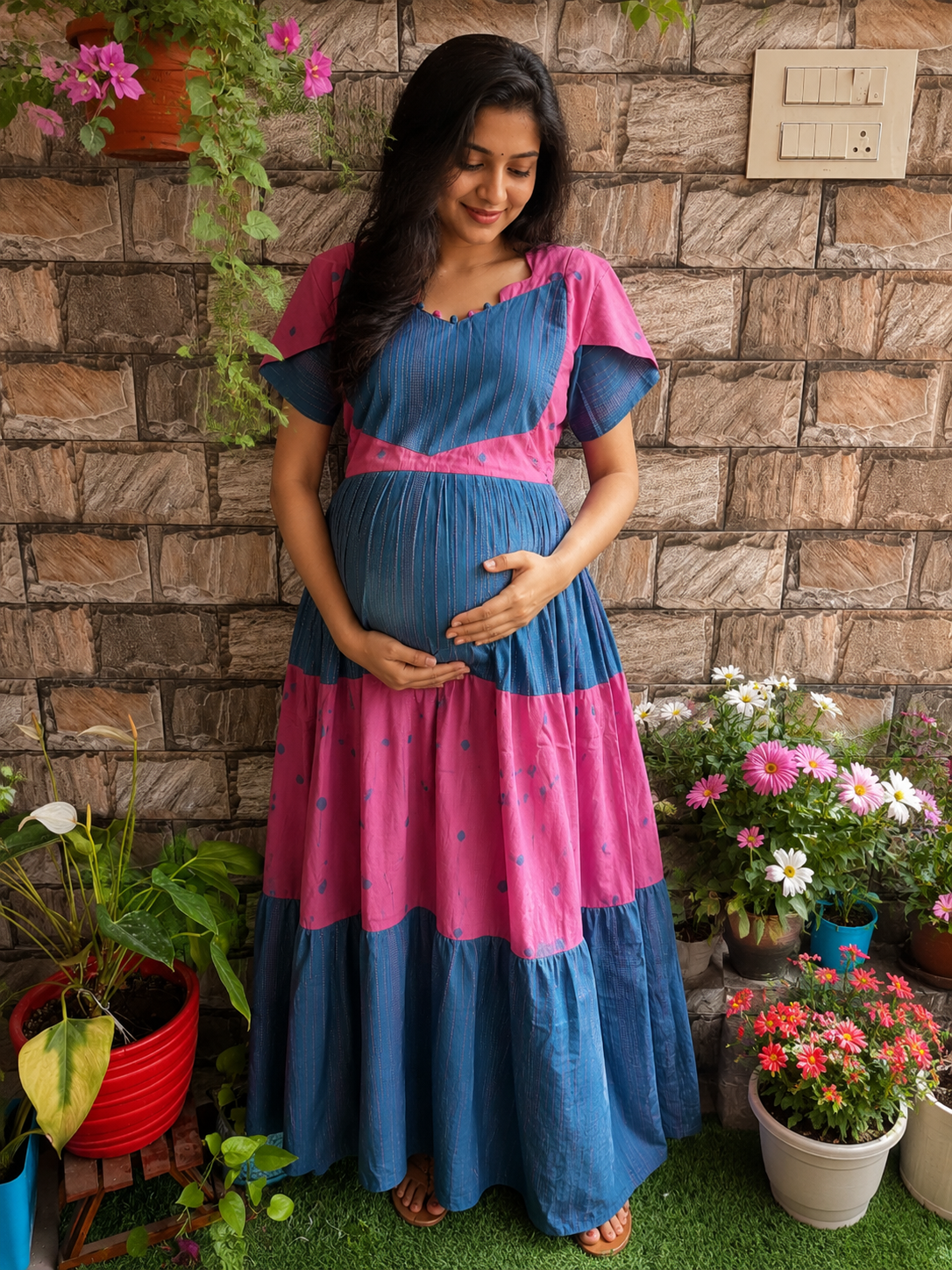 Maternity maxi Handloom cotton