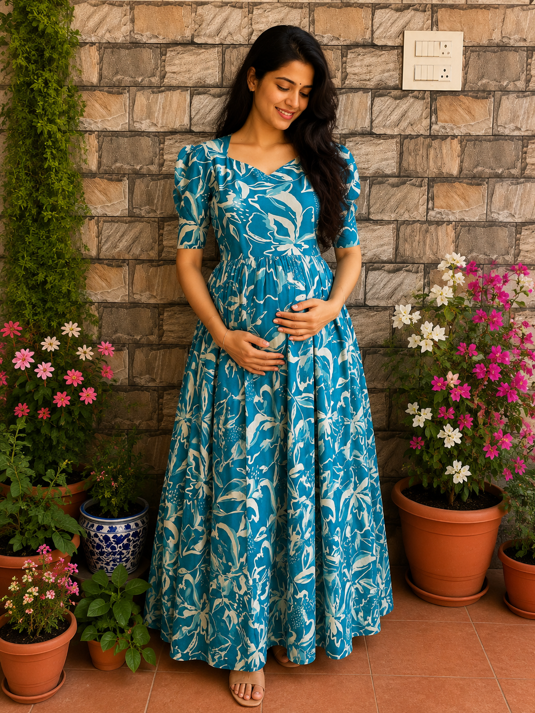 Mix flex cotton Maternity maxi Budget Maxi