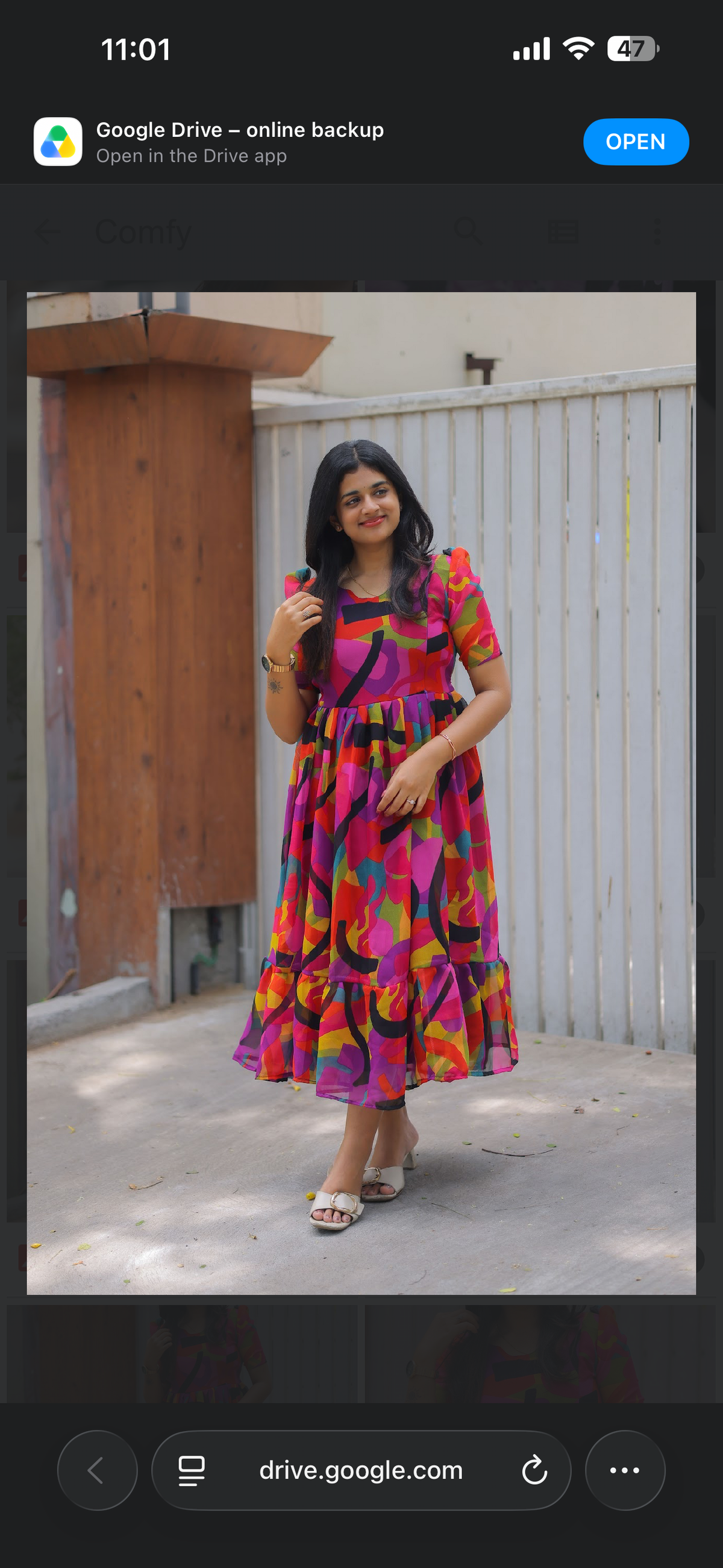 Georgette Maternity Maxi - Multicolor