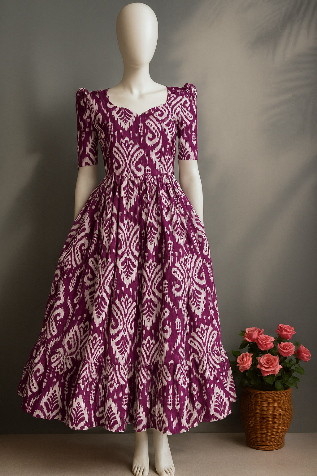 Violet mul mul cotton maxi