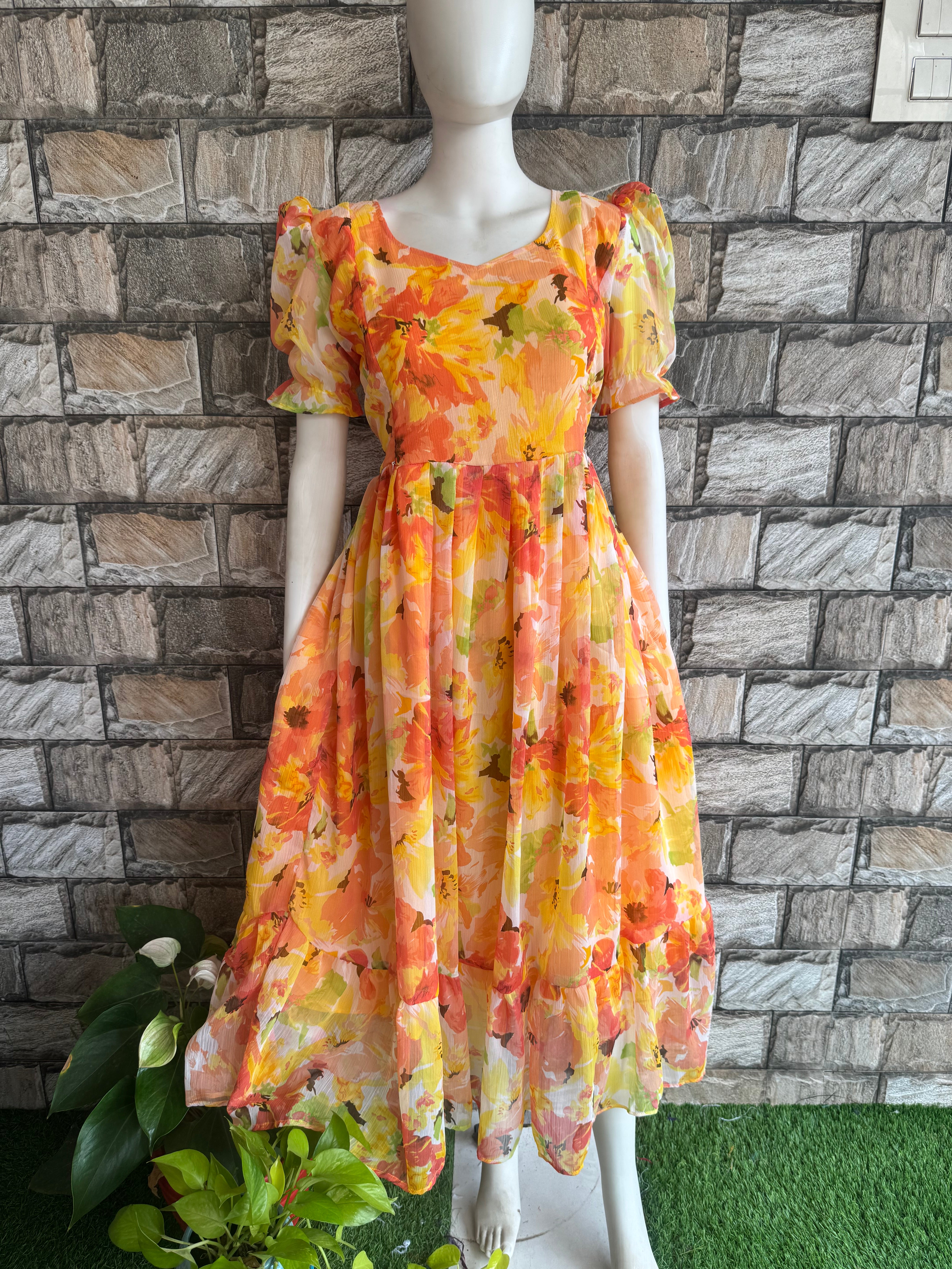 Orange crush chiffon