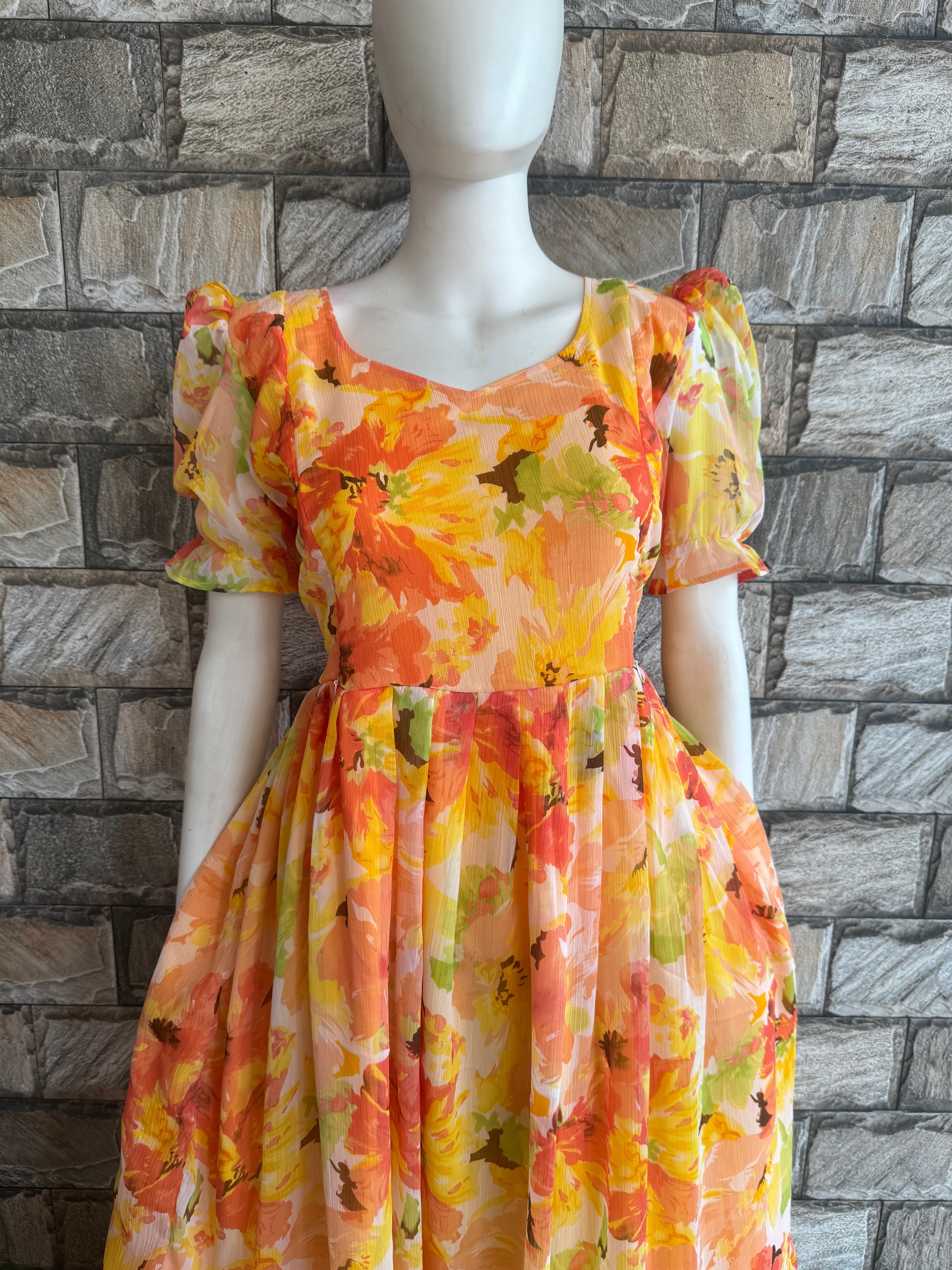 Orange crush chiffon