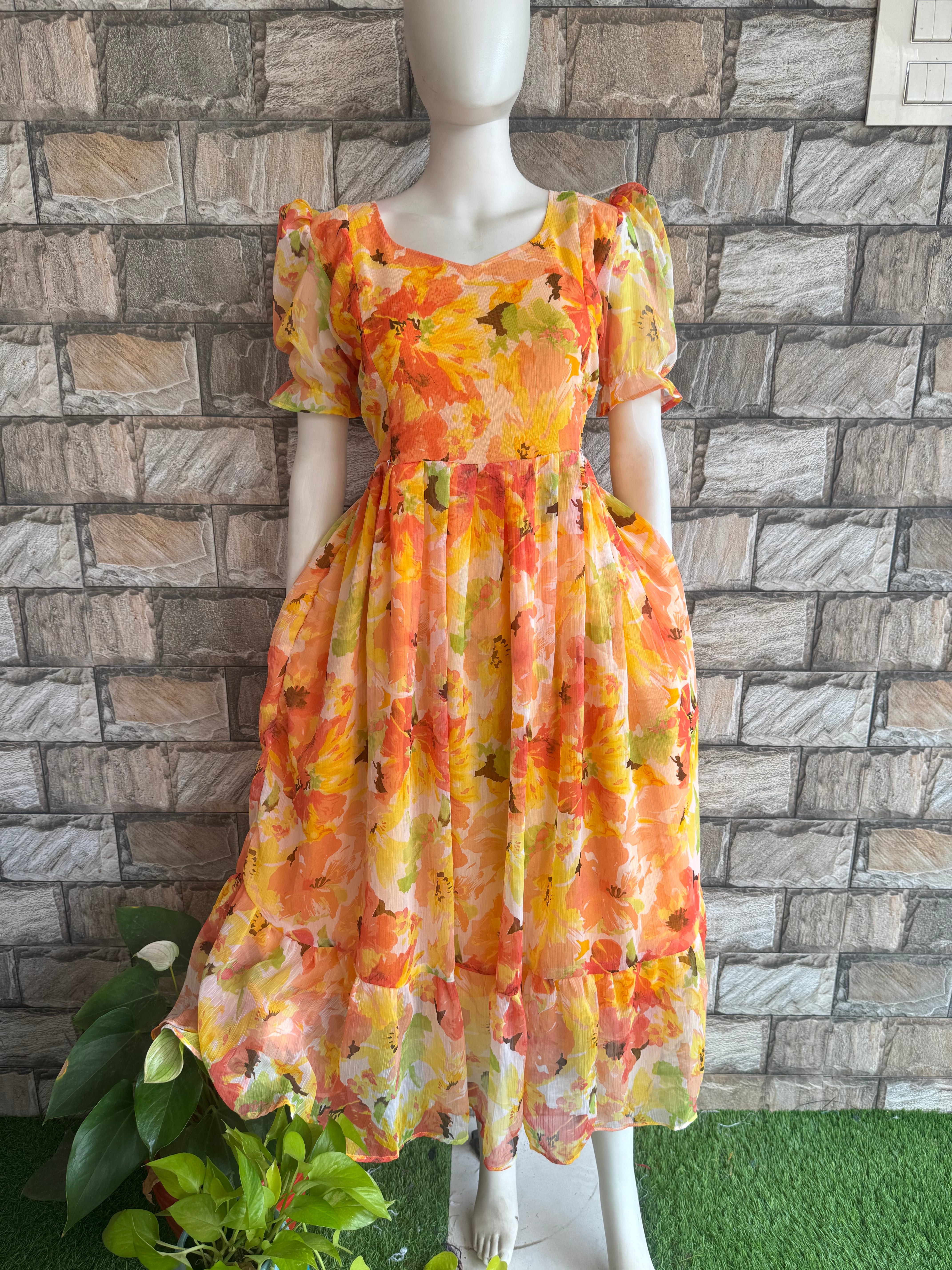 Orange crush chiffon