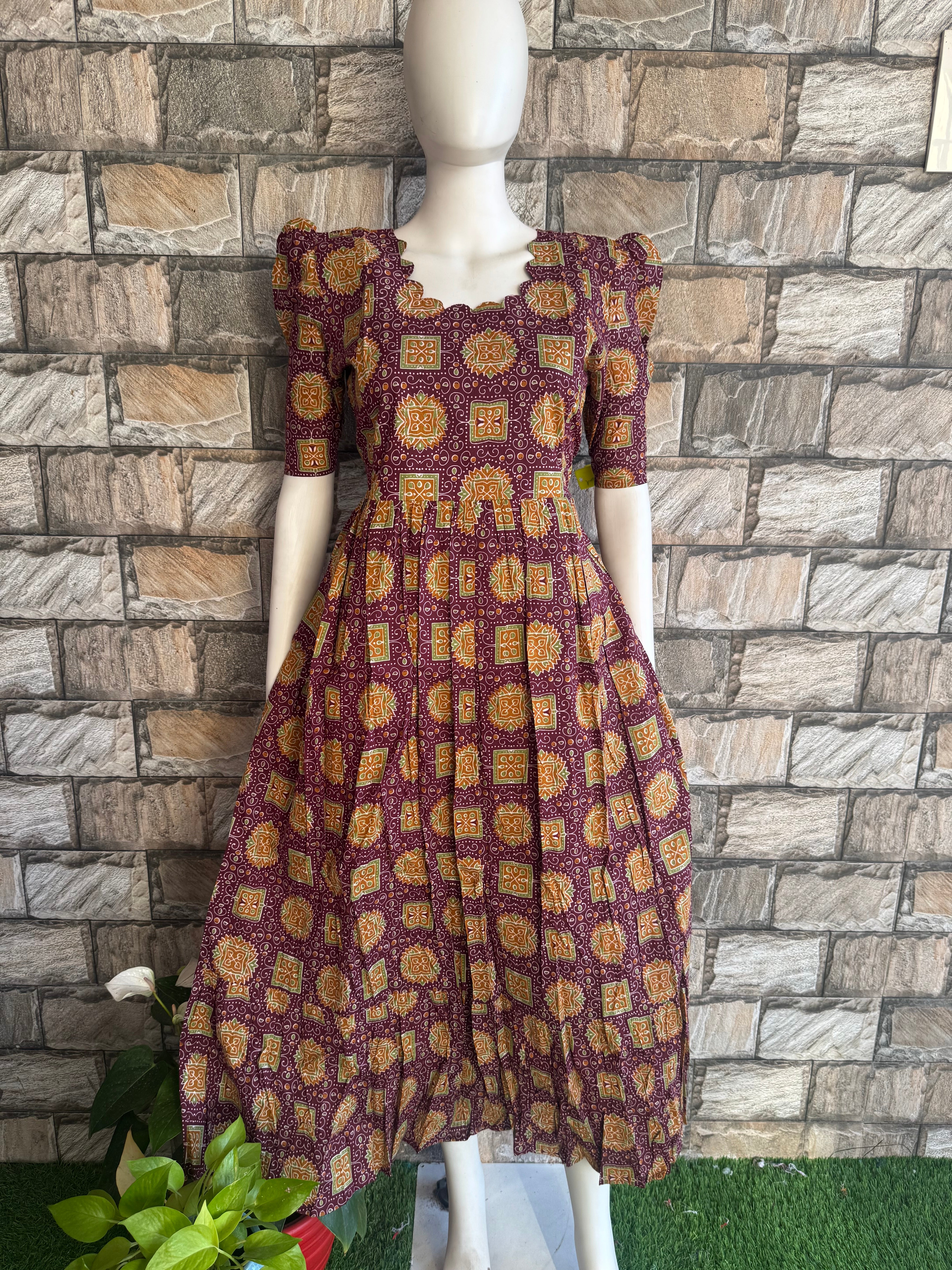 Cotton maxi with full cotton lining