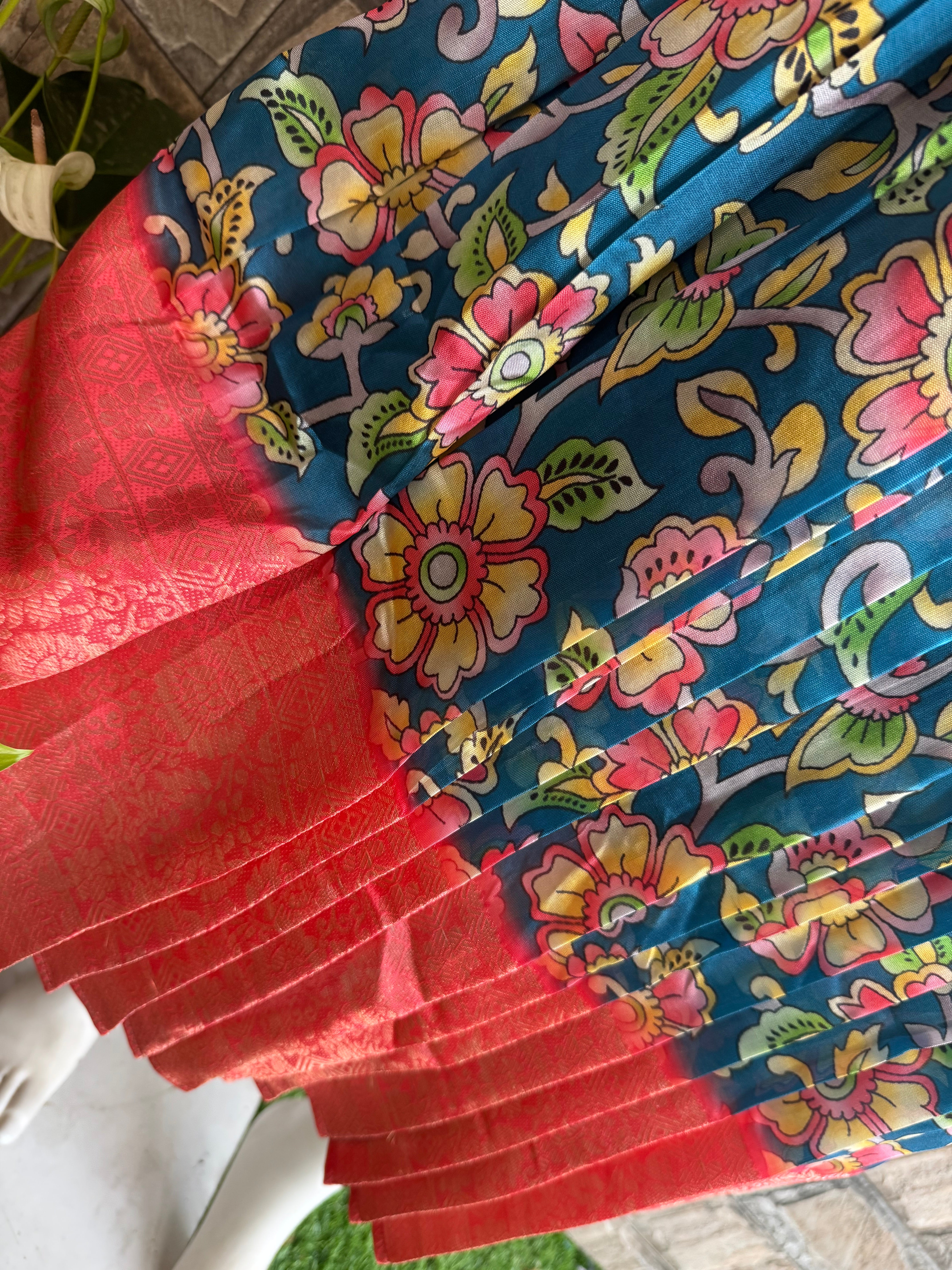 Teal Blue litchi Maternity Maxi