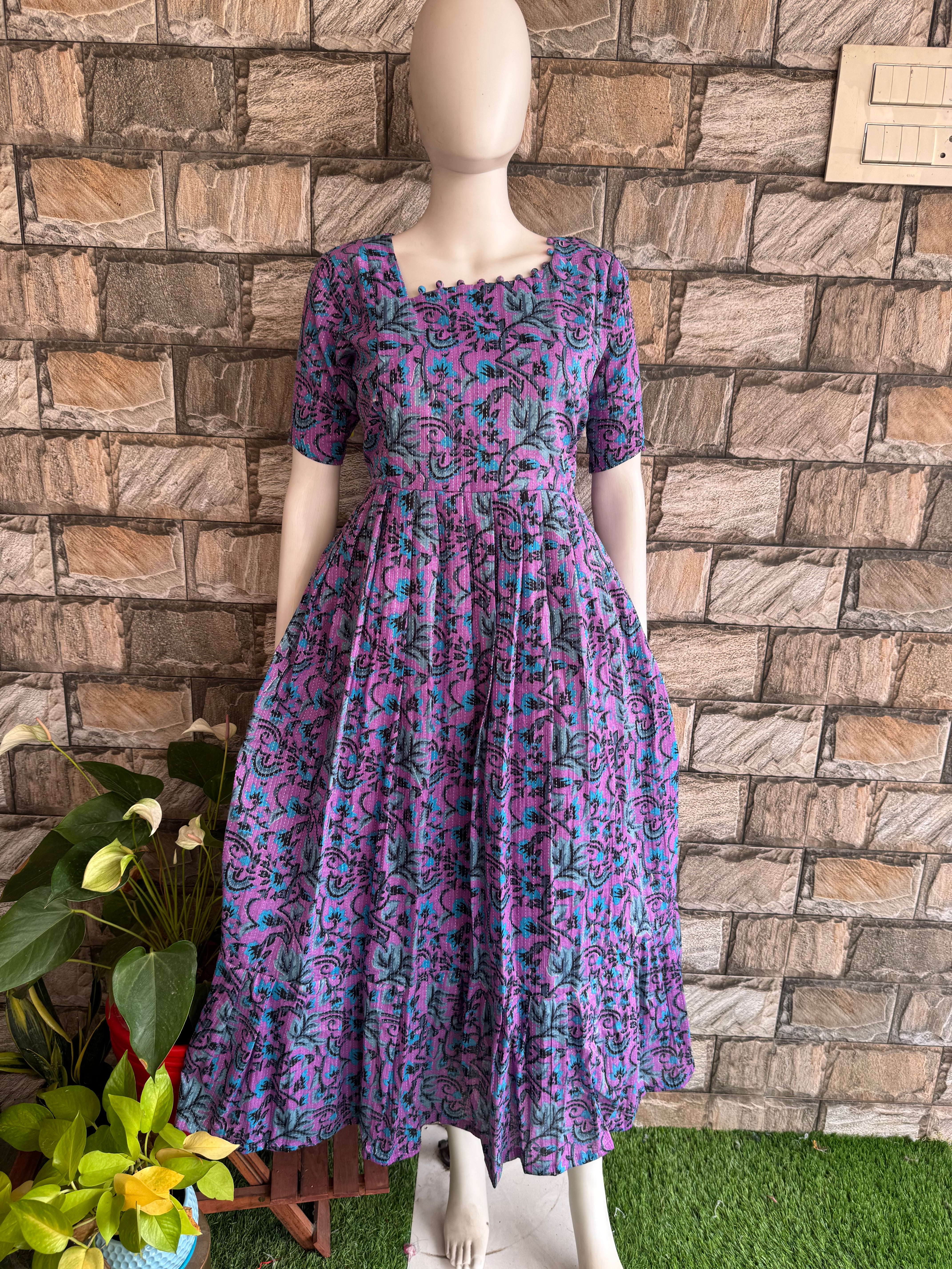 Kalamkari Floral Kanta Maternity maxi CF180