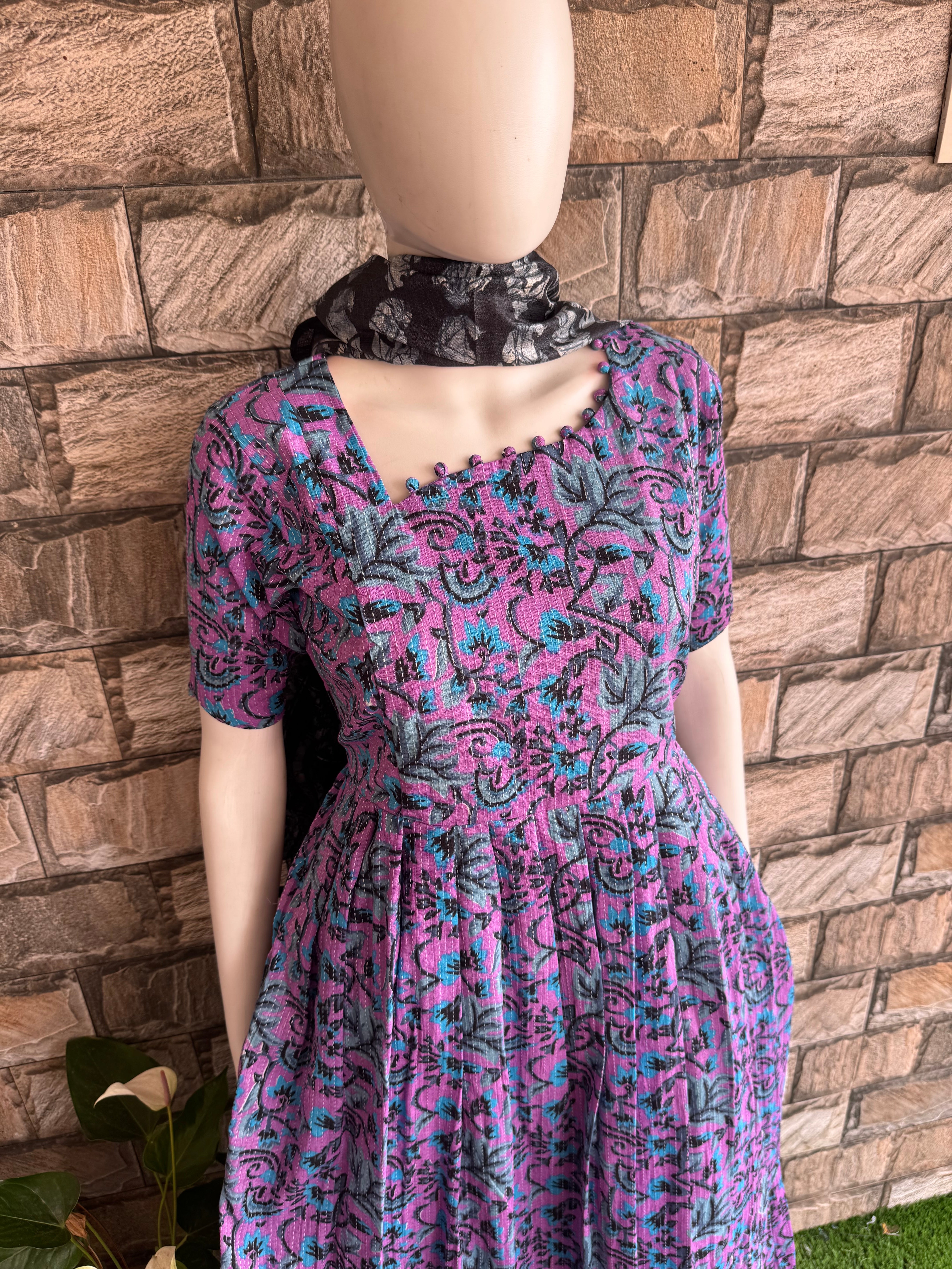 Kalamkari Floral Kanta Maternity maxi CF180