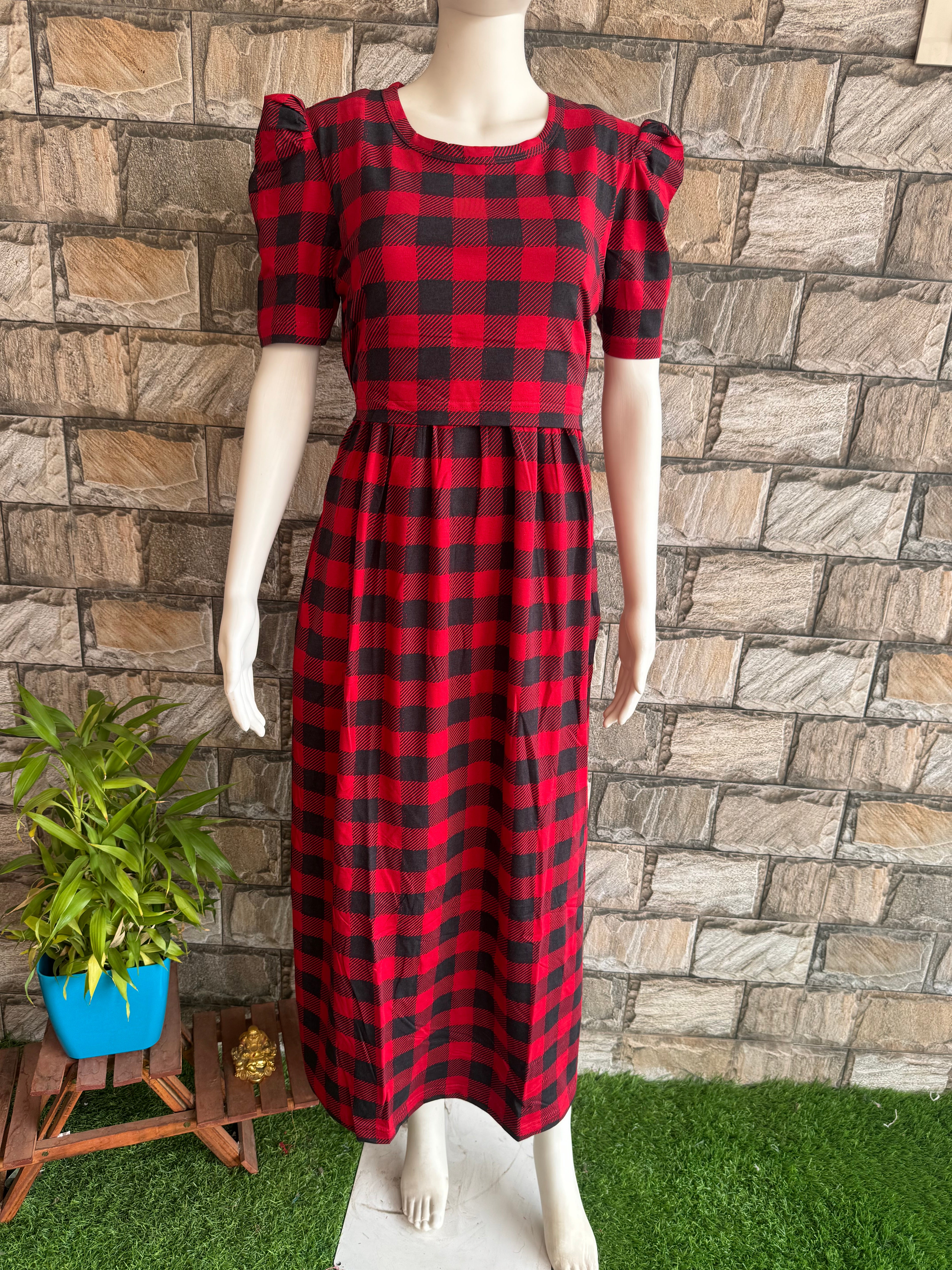 Red & black checked pull-up