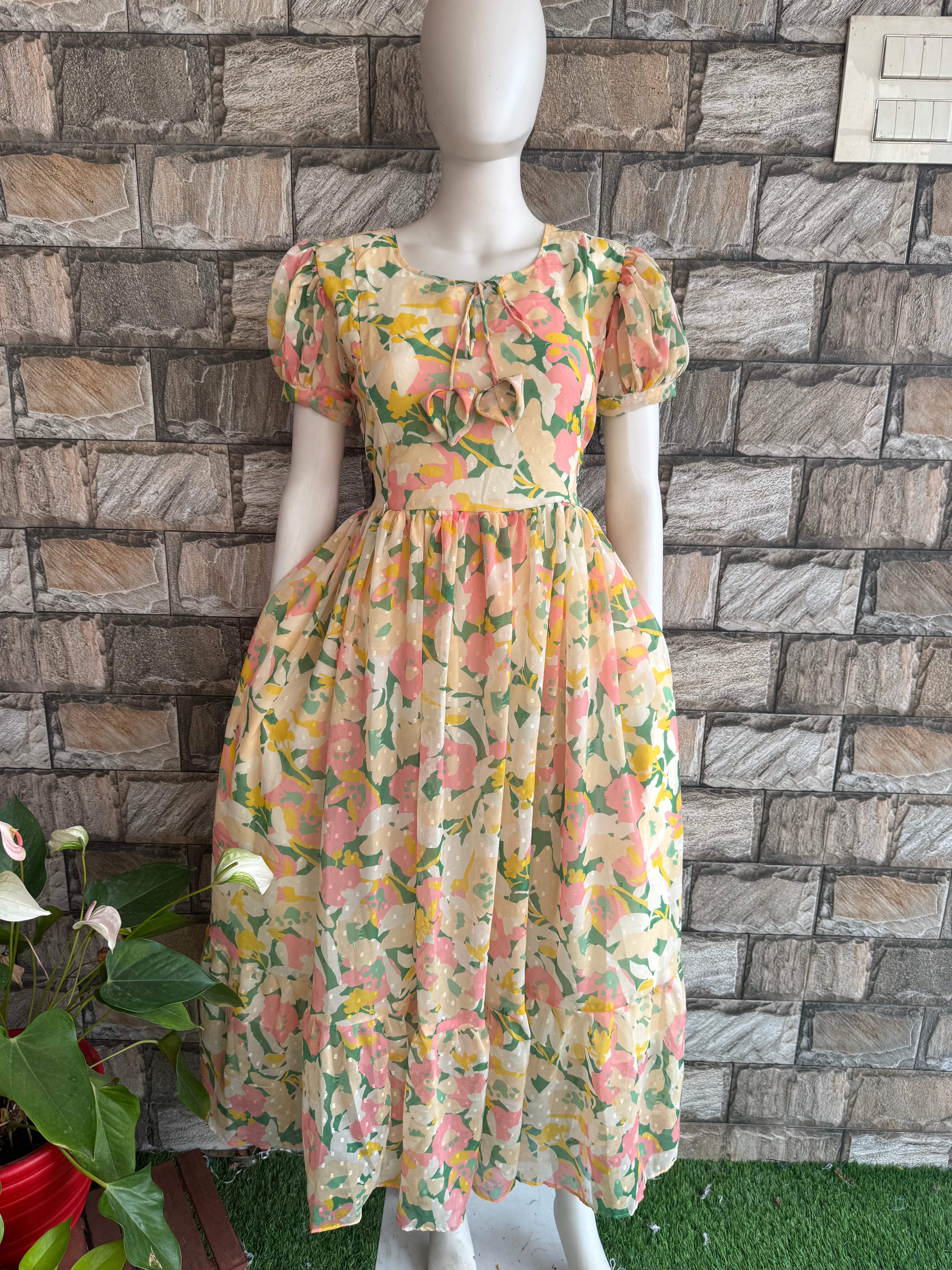 Heart Dori butta Georgette Maxi CF149