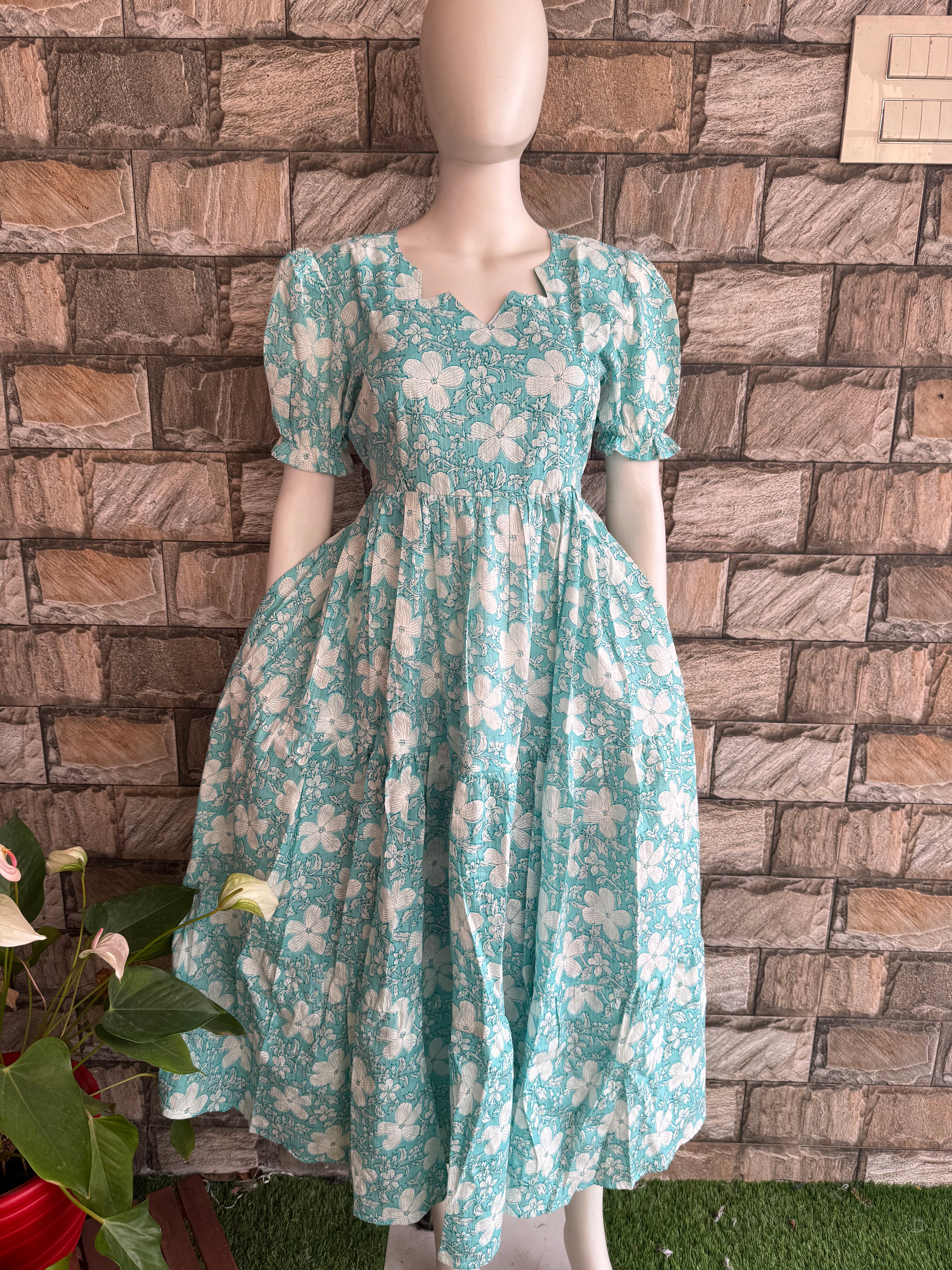 Feeding Maternity Sky blue kanta maxi CF154