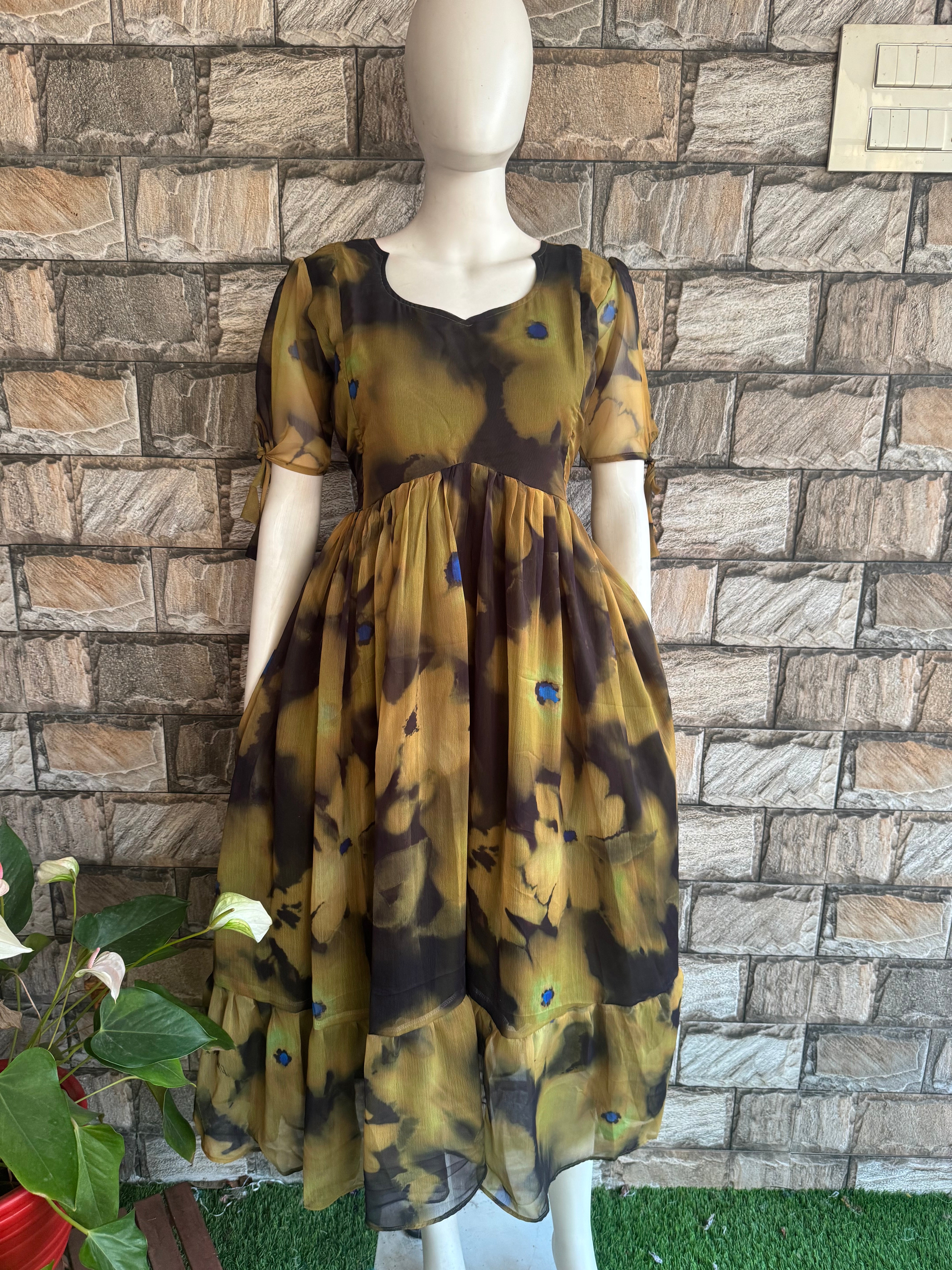 Maternity bump friendly Maxi - Marble Print CF155