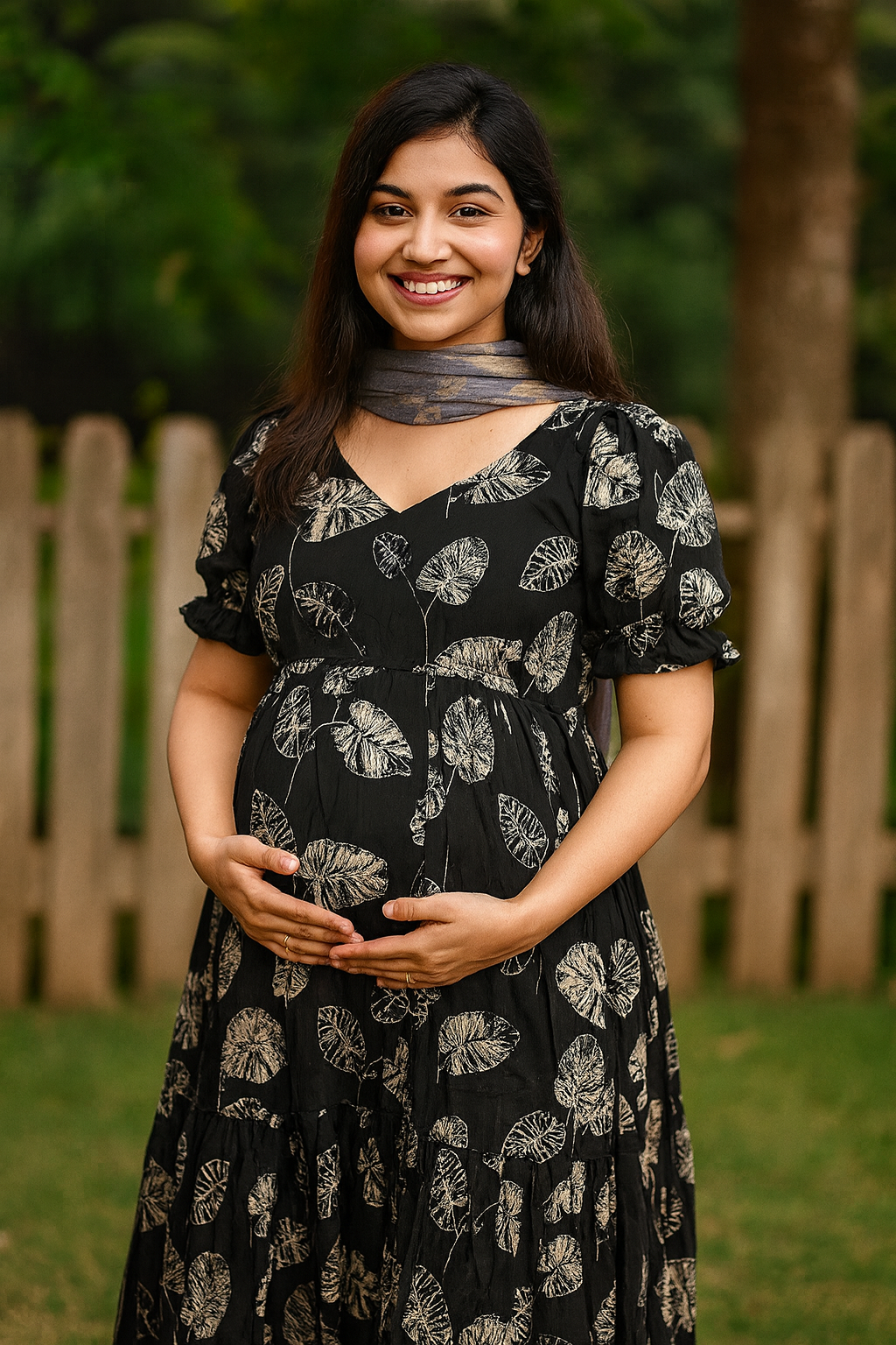 Maternity Feeding Black leaf Maxi CF156