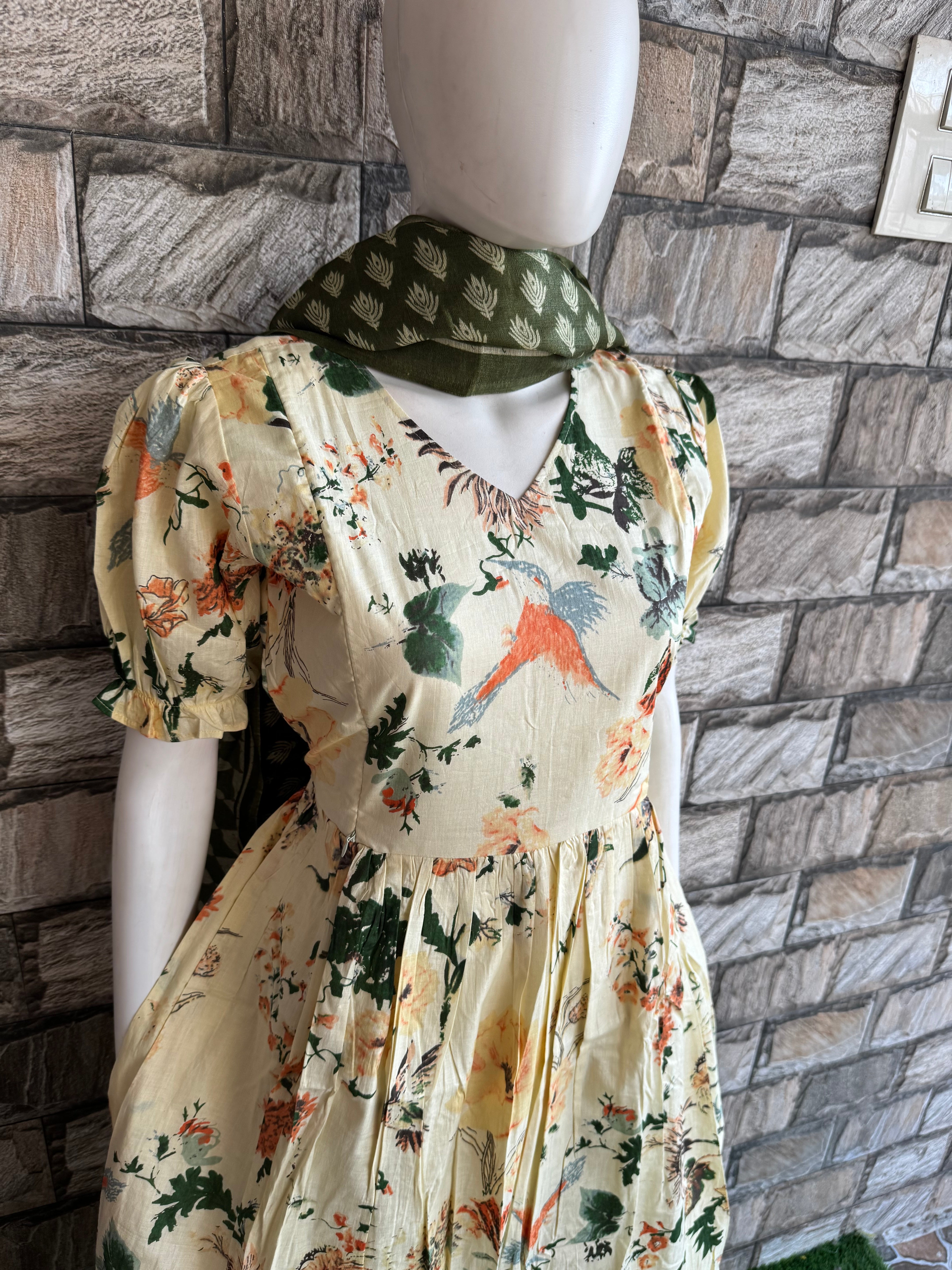 Maternity Feeding Maxi Sandal Bird cotton Maxi CF157