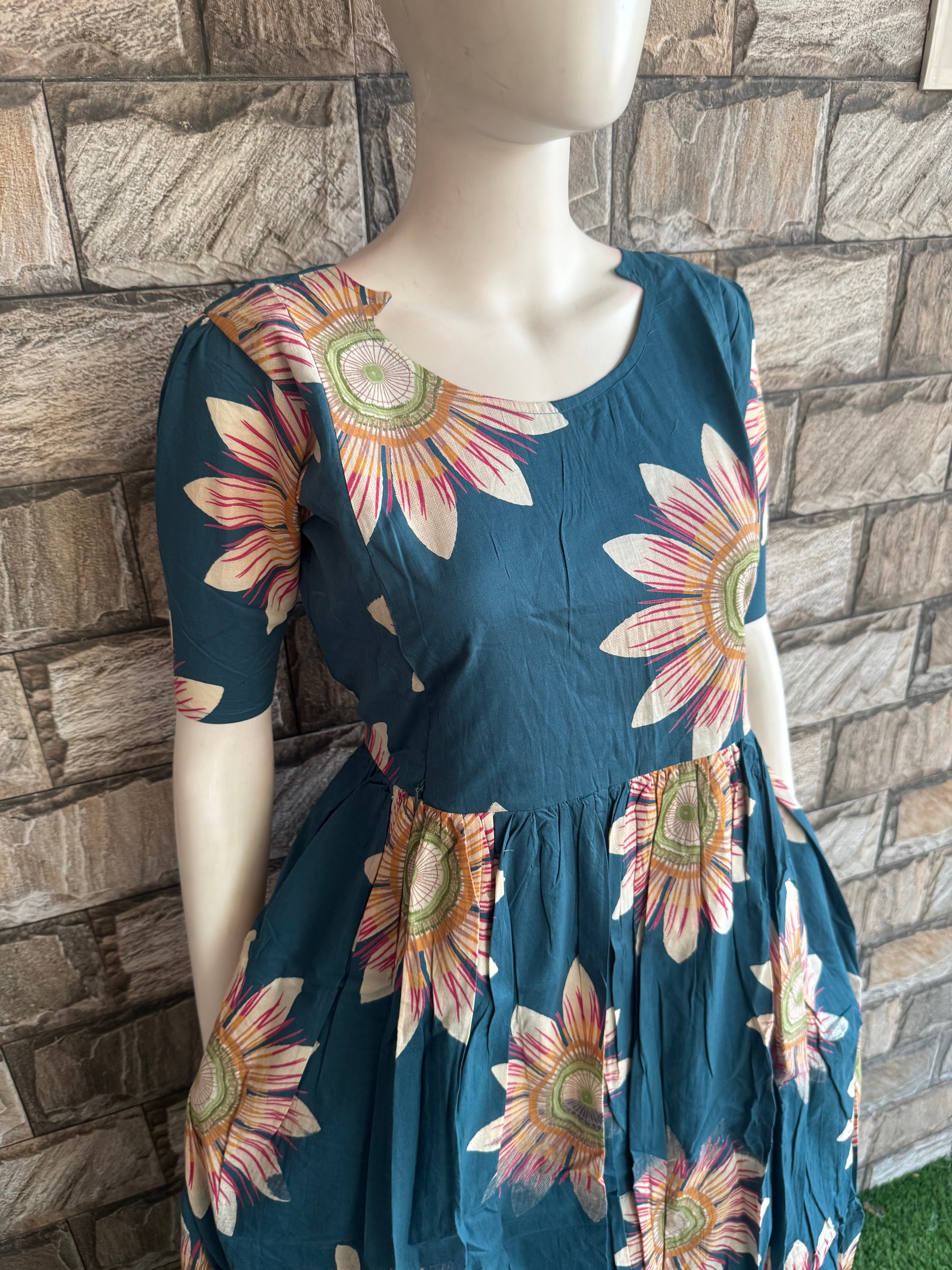 Maternity sunflower cotton Maxi CF164