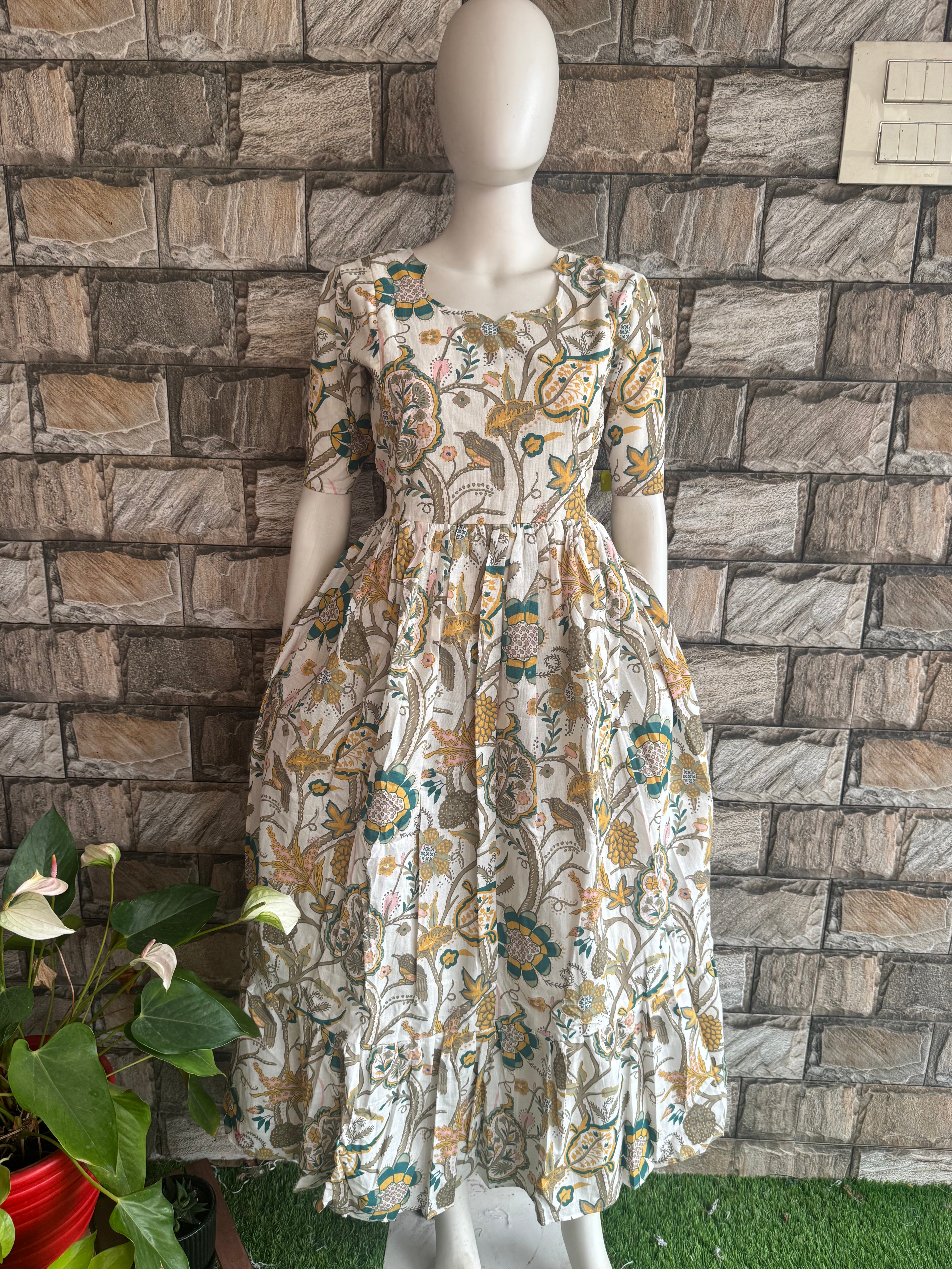 Maternity maxi Half white Tree maxi CF162