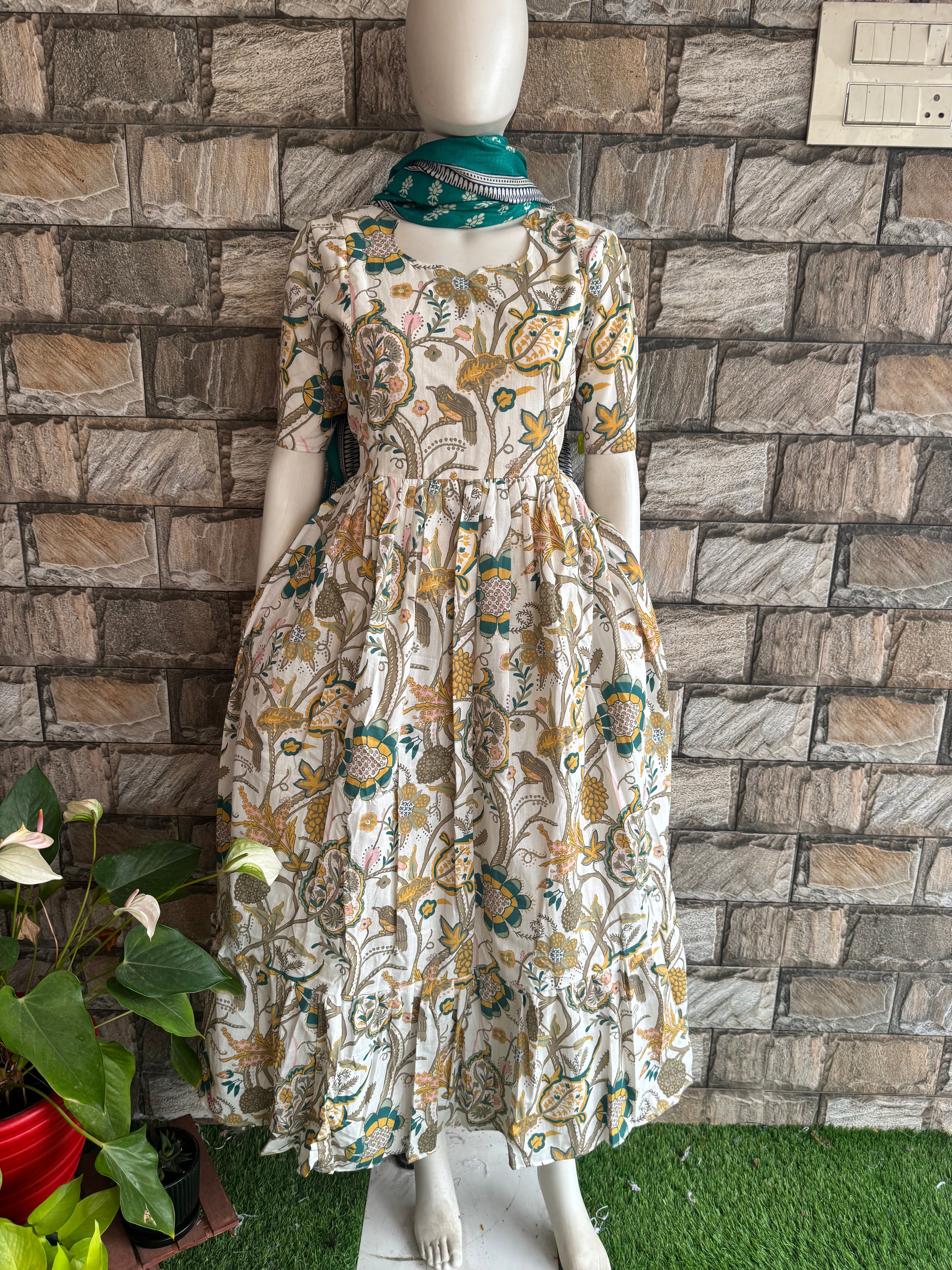 Maternity maxi Half white Tree maxi CF162