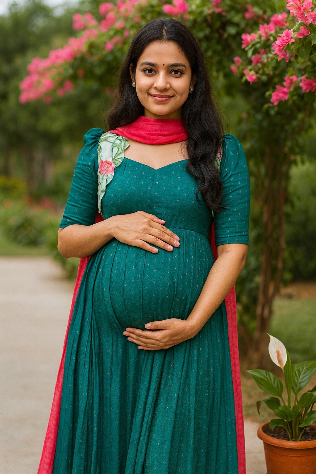 Maternity Ethnic wear CF165 Rama green