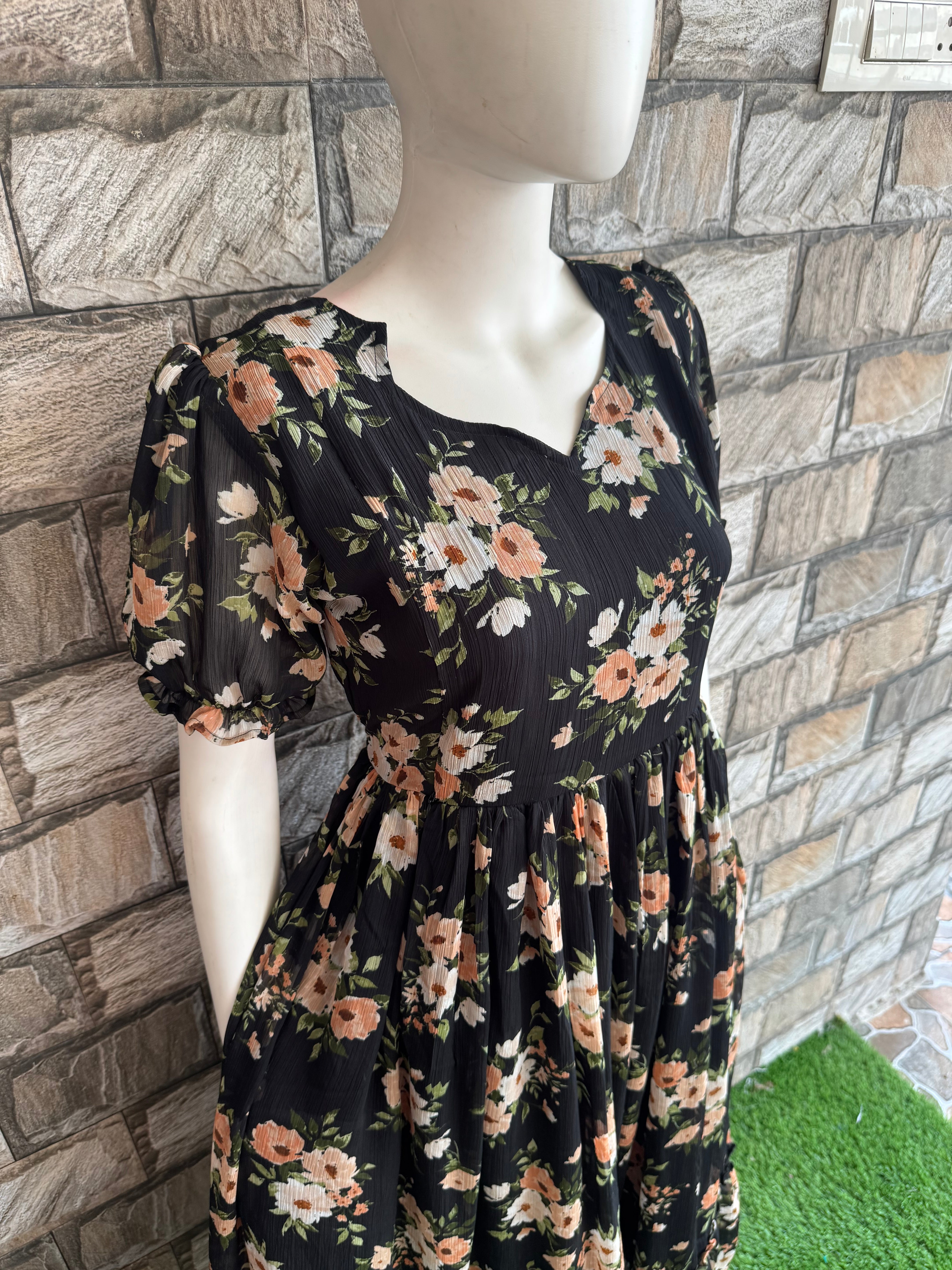 Perfect for Mom & Mom to be -Black crush chiffon  CF166