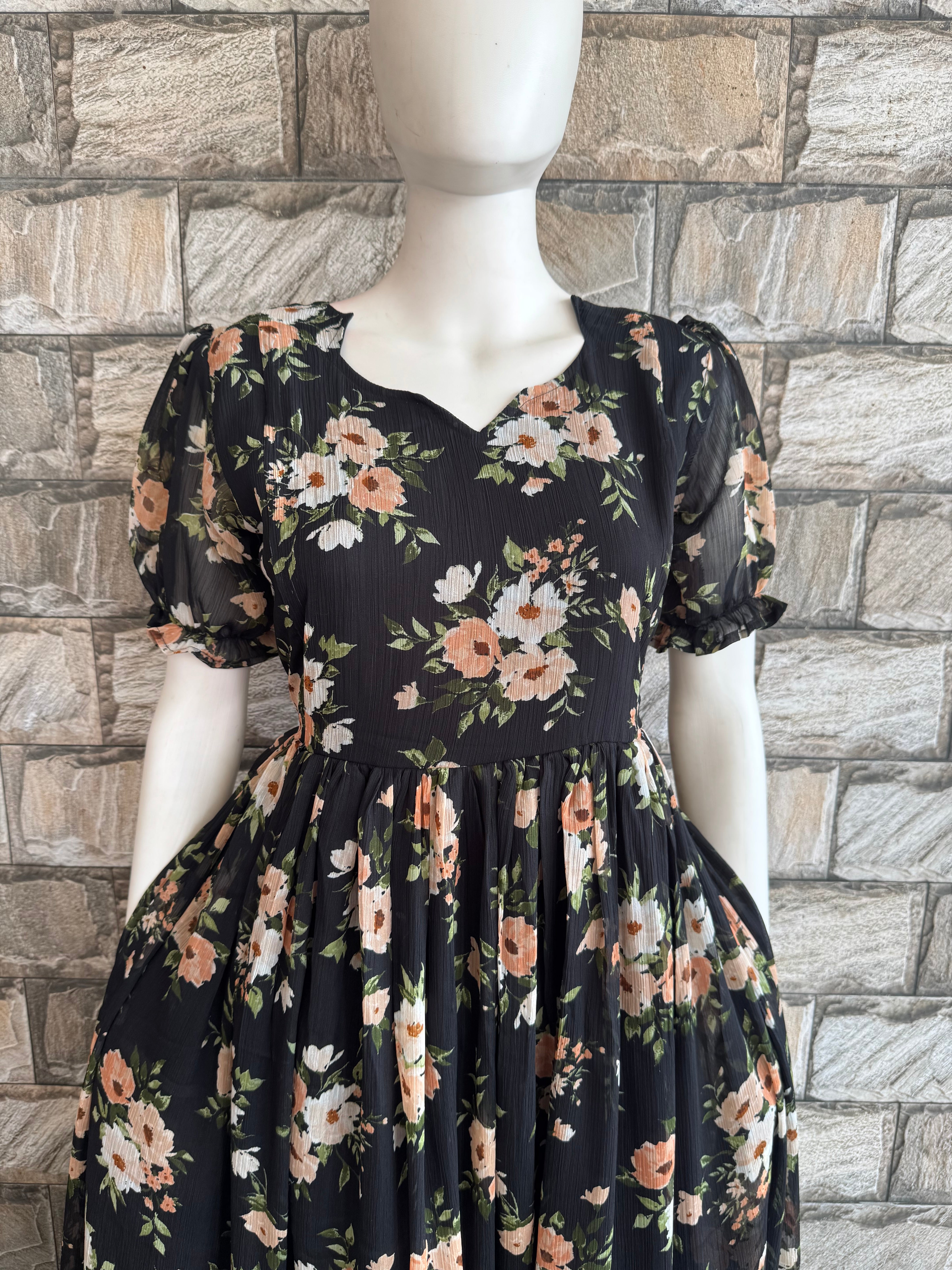 Perfect for Mom & Mom to be -Black crush chiffon  CF166