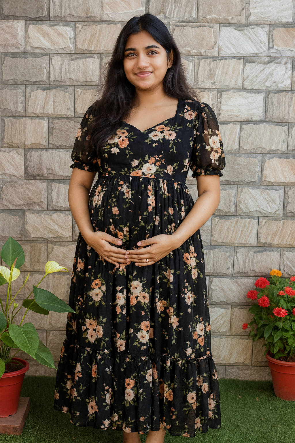 Perfect for Mom & Mom to be -Black crush chiffon  CF166