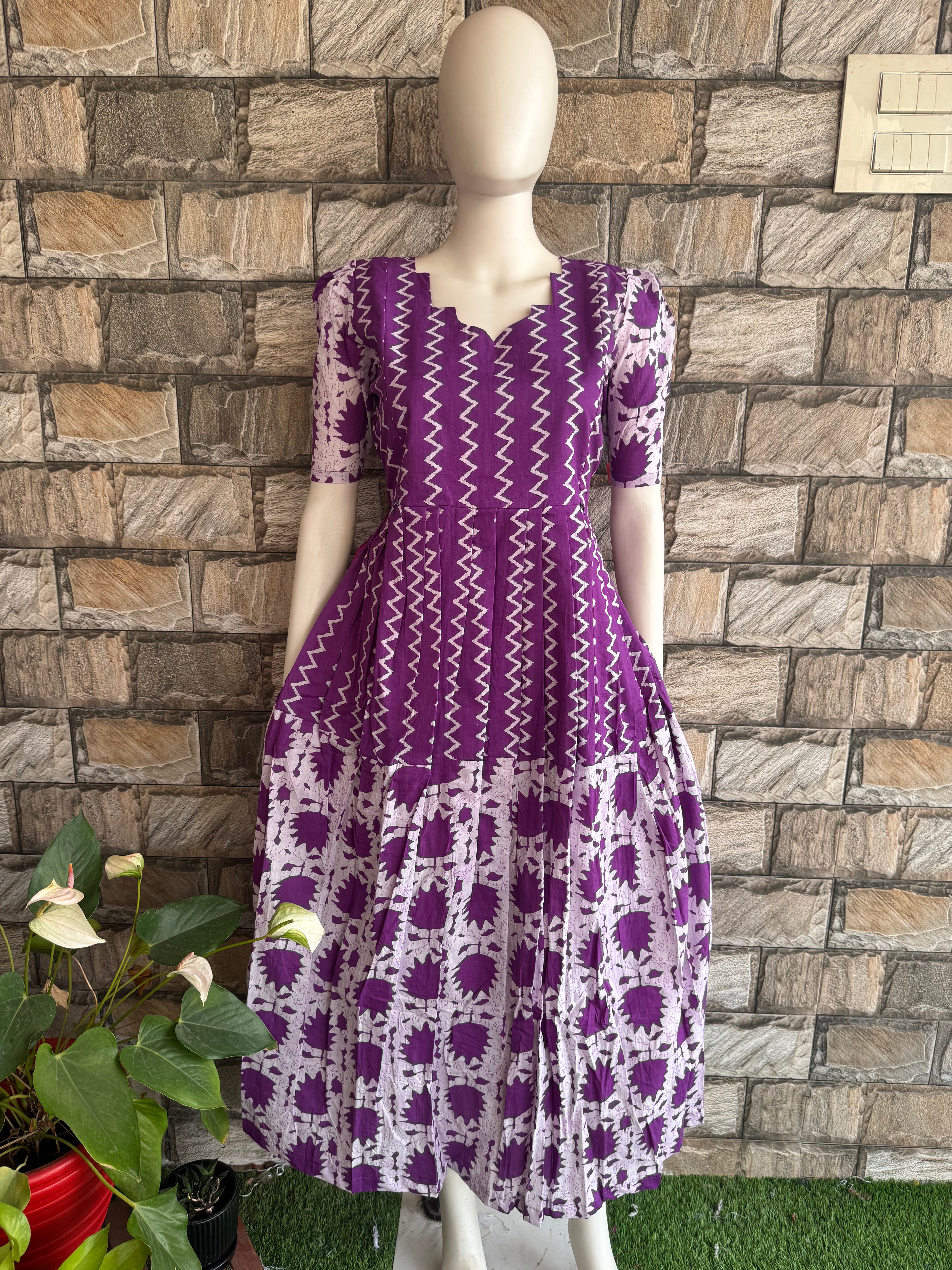 Maternity Maxi - Elegant lite Violet soft cotton  CF169