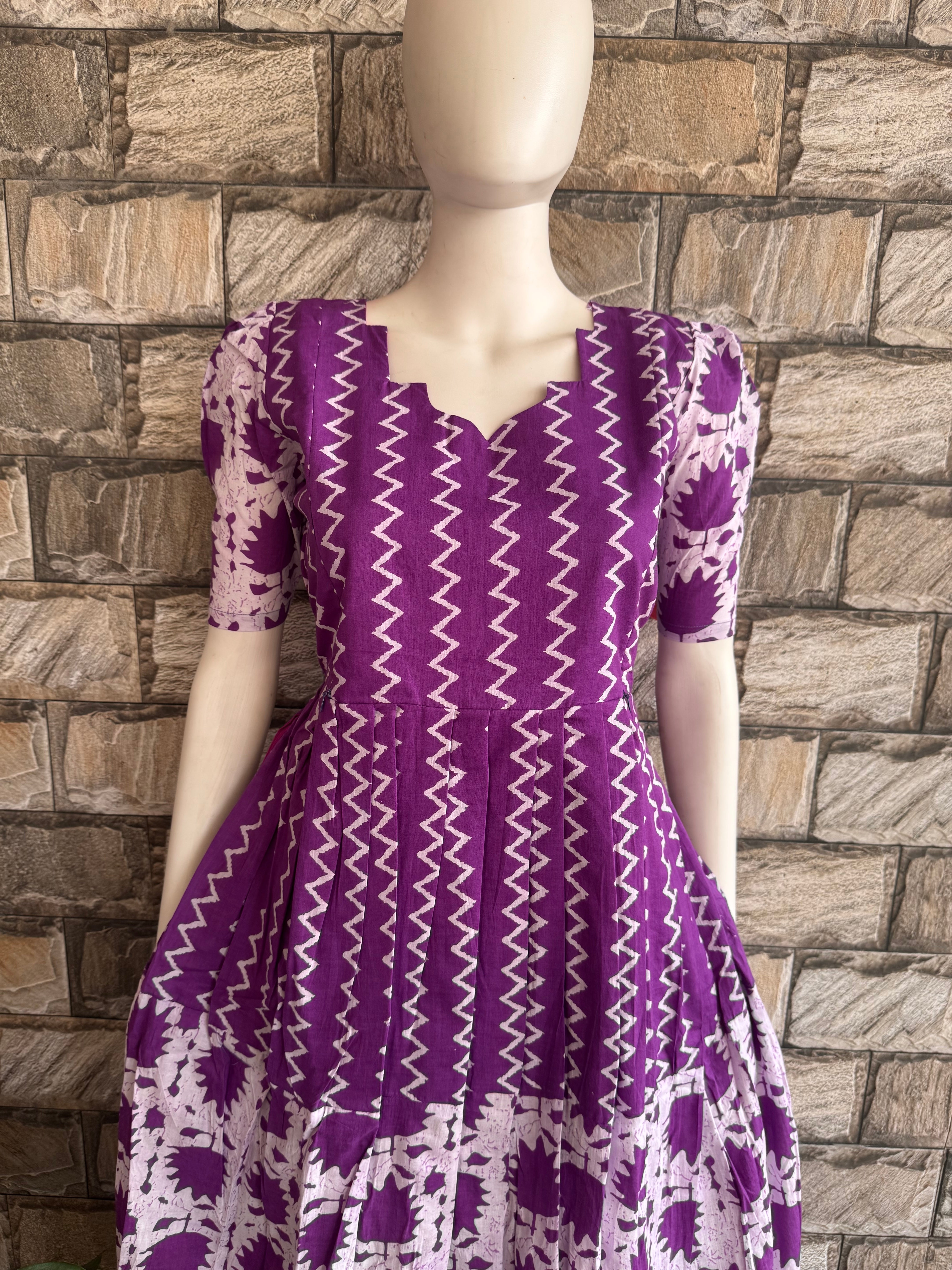 Maternity Maxi - Elegant lite Violet soft cotton  CF169