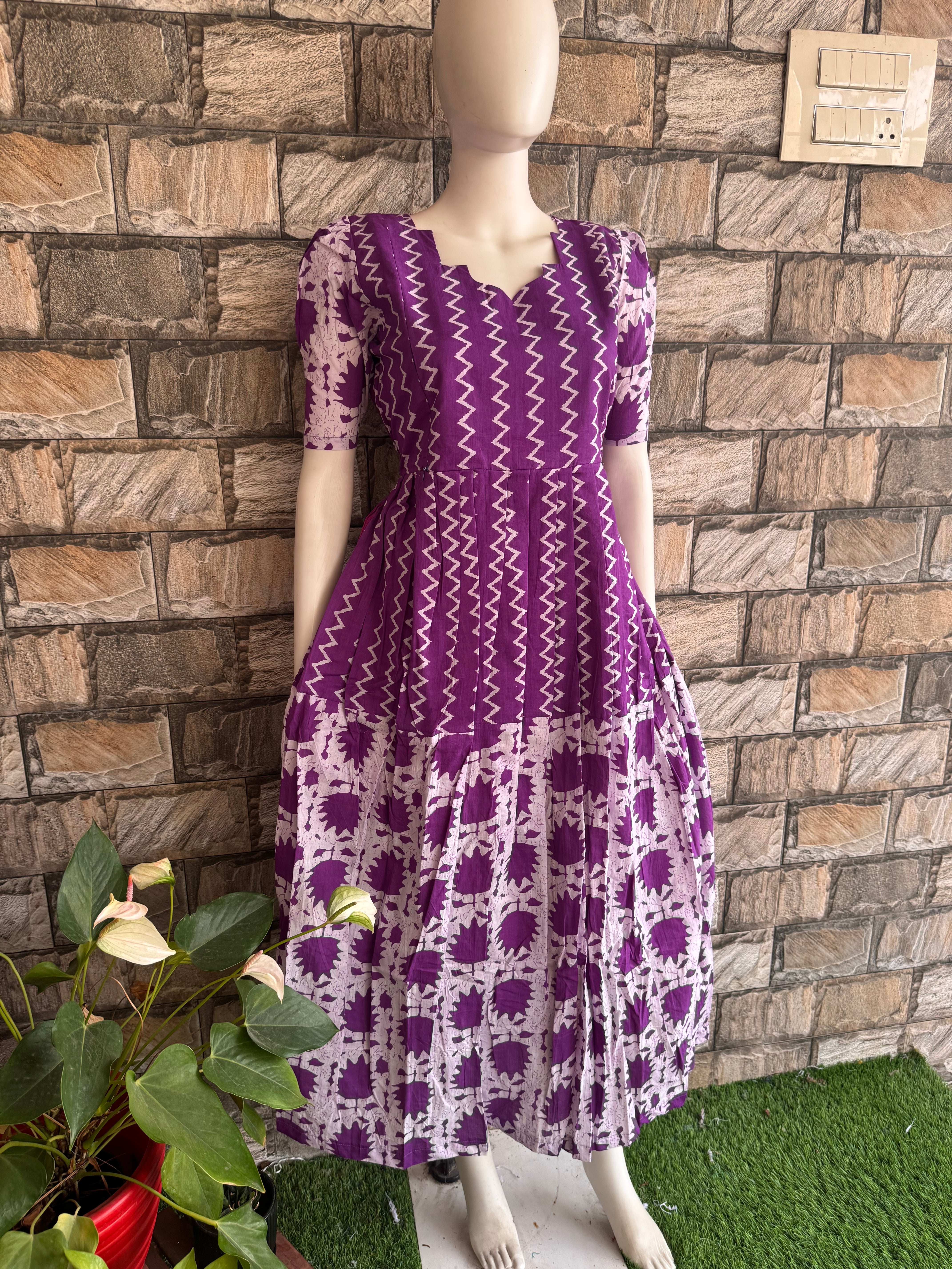 Maternity Maxi - Elegant lite Violet soft cotton  CF169