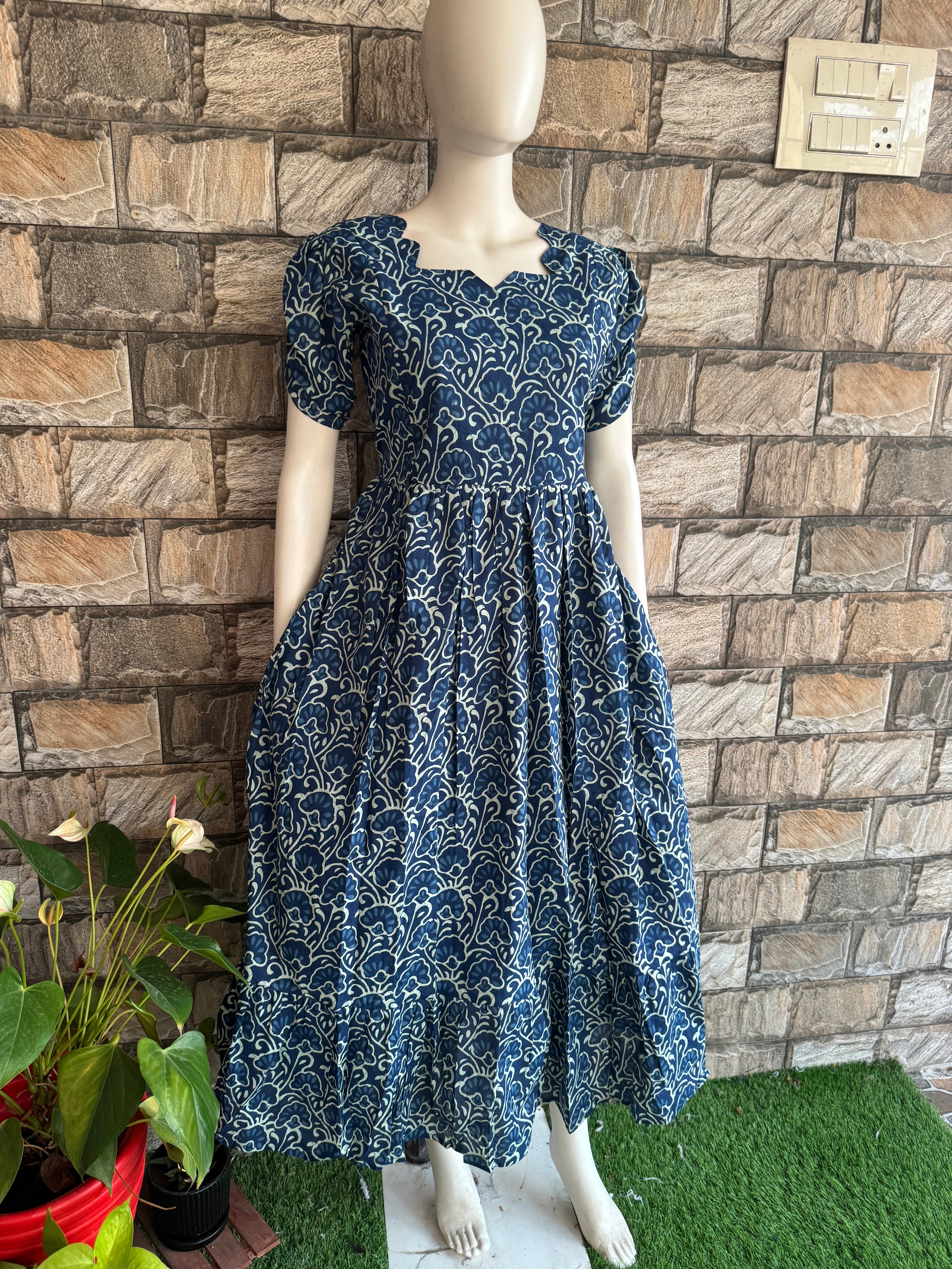 Indigo Blue Perfect maternity Cotton Maxi