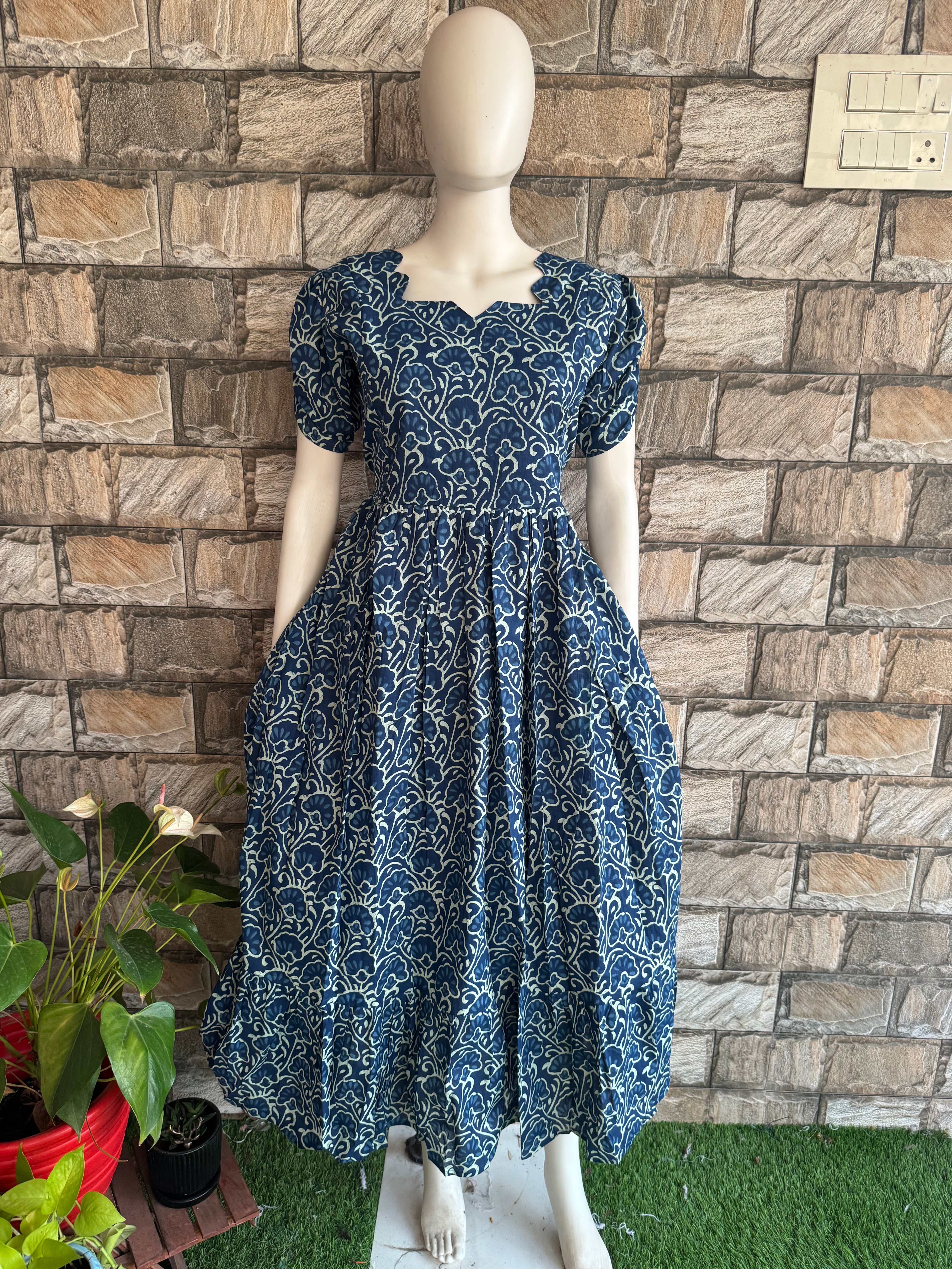 Indigo Blue Perfect maternity Cotton Maxi