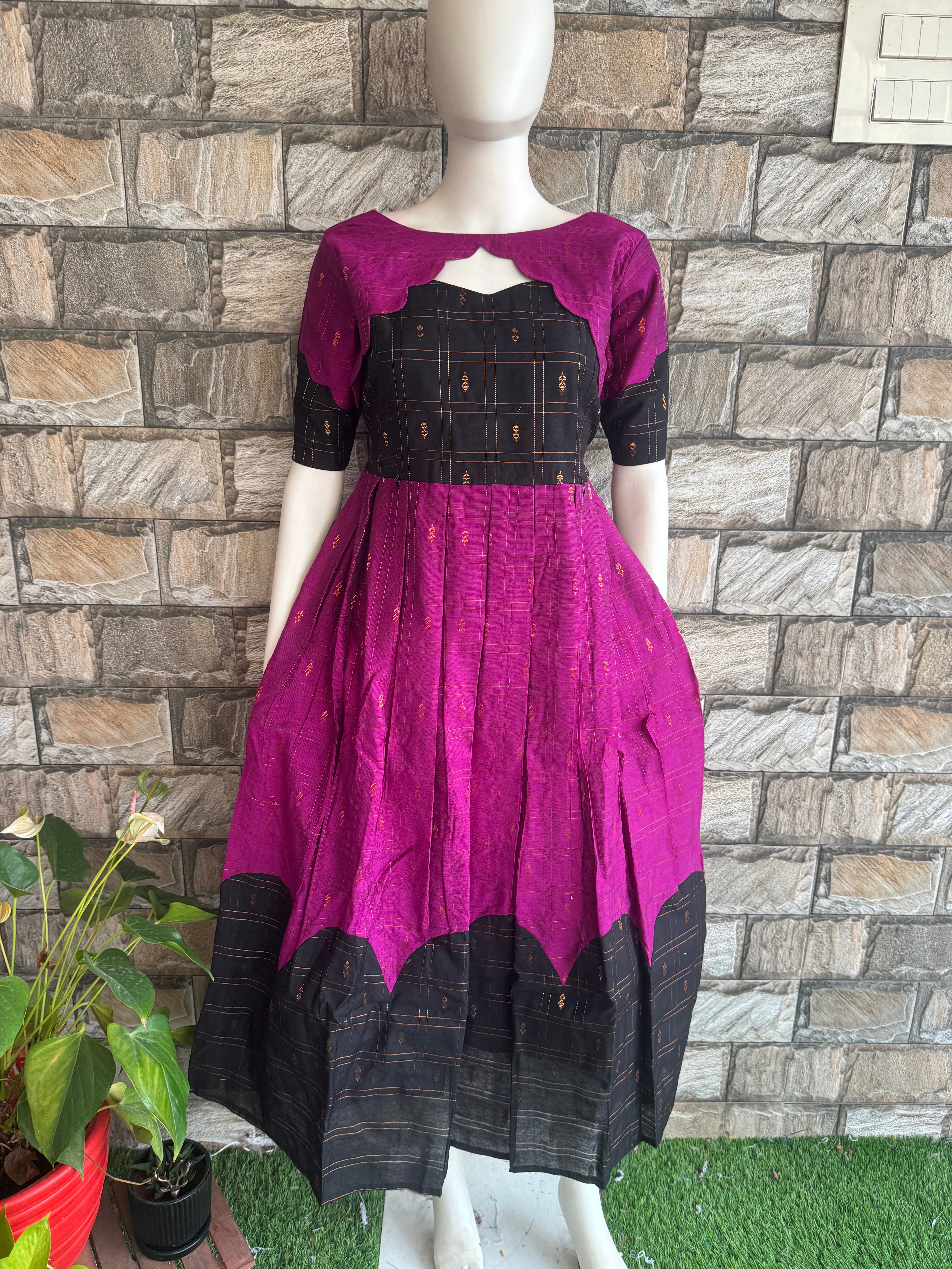 Pongal Series Violet Maternity Maxi